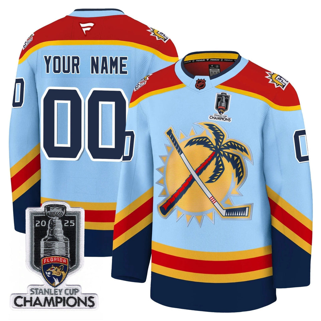 Florida Panthers 2025 Stanley Cup Champions Jersey - All Stitched by Florida Panthers