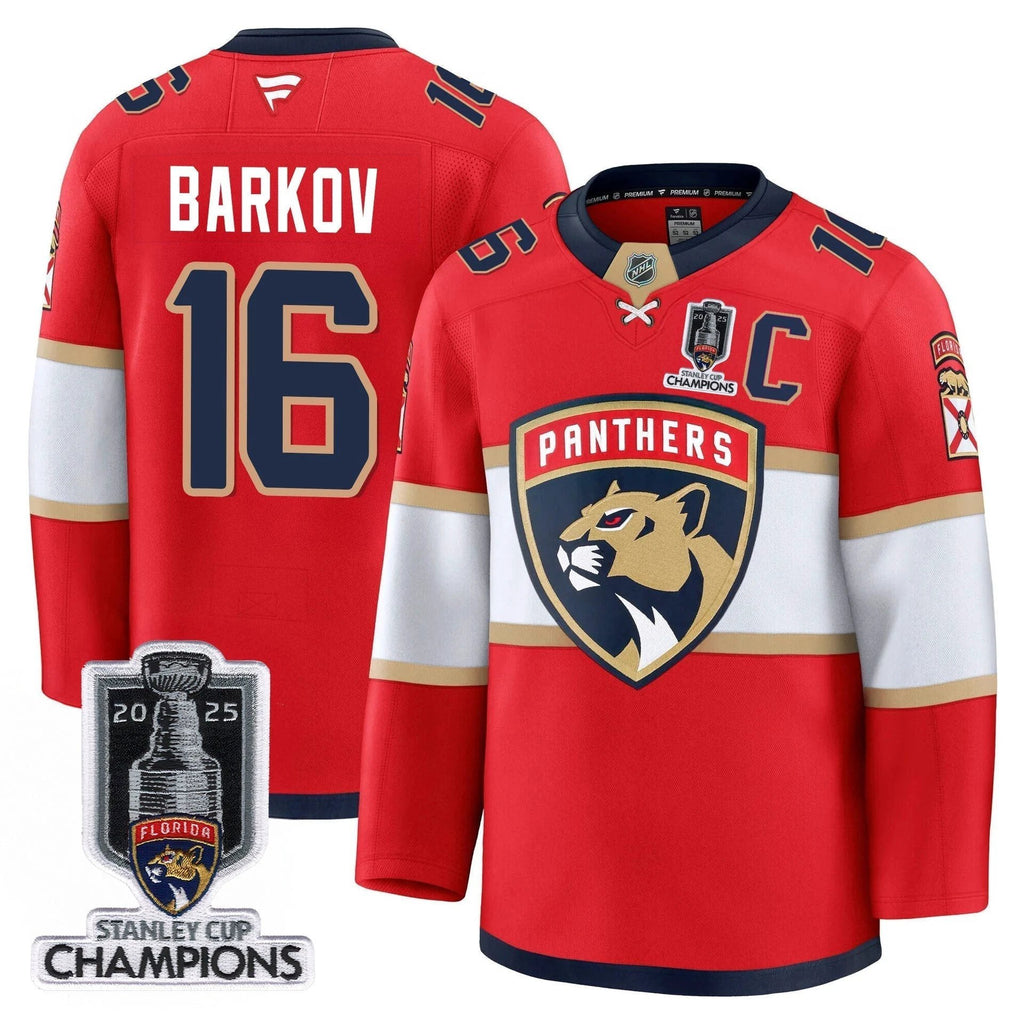 Florida Panthers 2025 Stanley Cup Champions Jersey - All Stitched by Florida Panthers