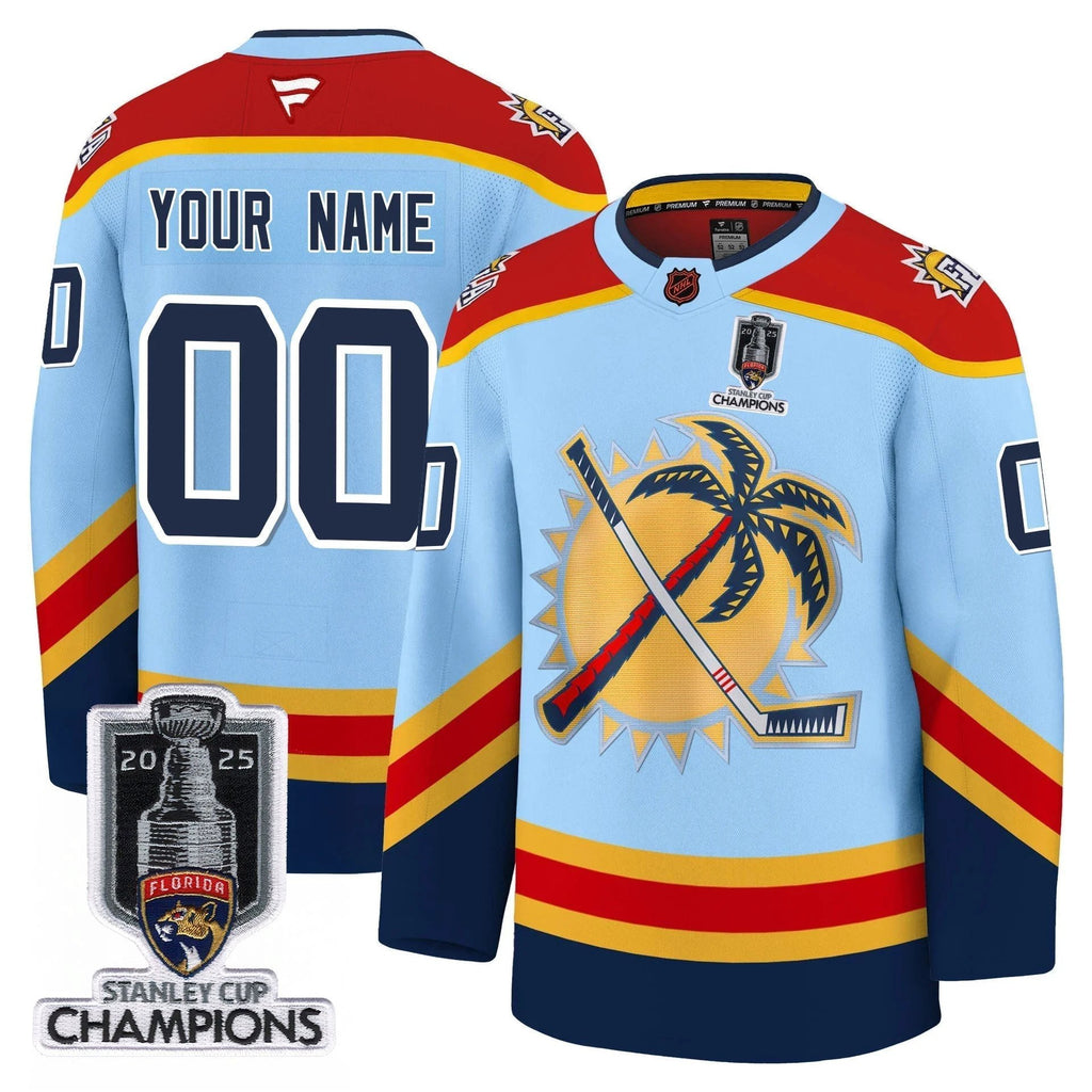 Florida Panthers 2025 Stanley Cup Champions Custom Jersey - All Stitched by Florida Panthers