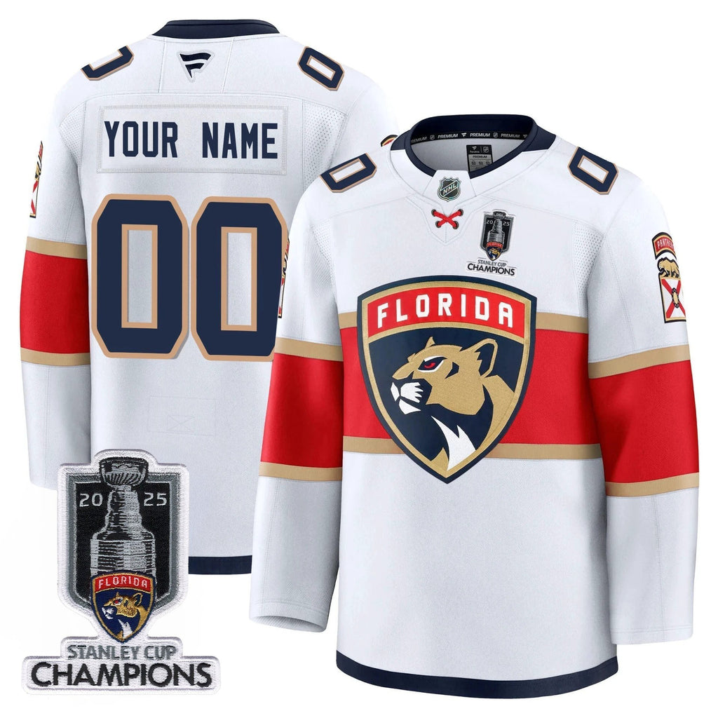 Florida Panthers 2025 Stanley Cup Champions Custom Jersey - All Stitched by Florida Panthers