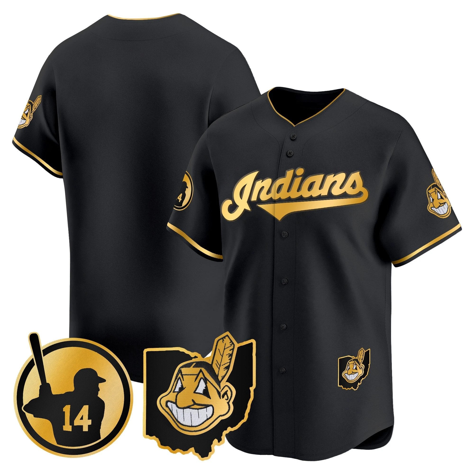Cleveland Indians Larry Doby Patch Vapor Premier Limited Jersey - All Stitched by Digigearus