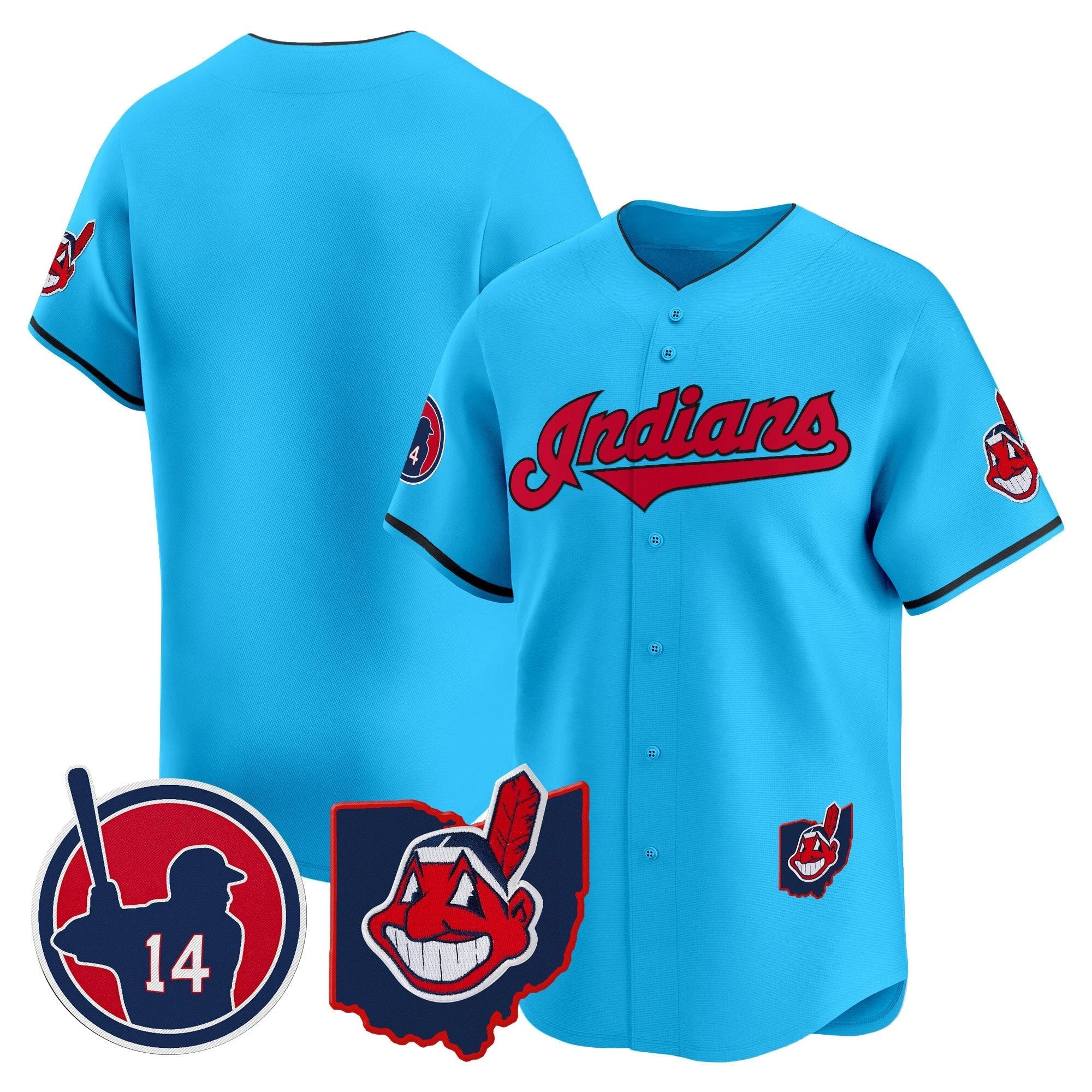 Cleveland Indians Larry Doby Patch Vapor Premier Limited Jersey - All Stitched by Digigearus