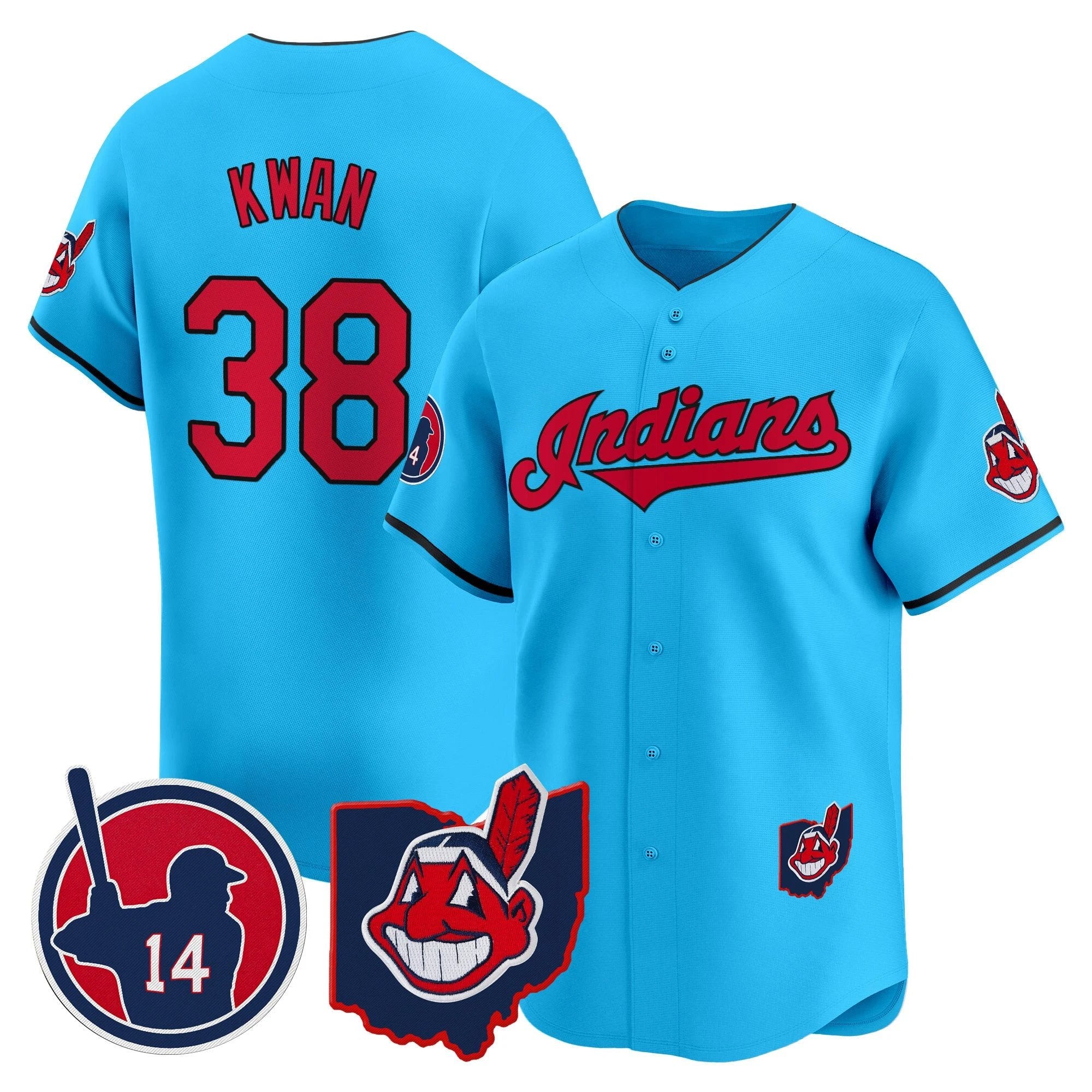 Cleveland Indians Larry Doby Patch Vapor Premier Limited Jersey - All Stitched by Digigearus