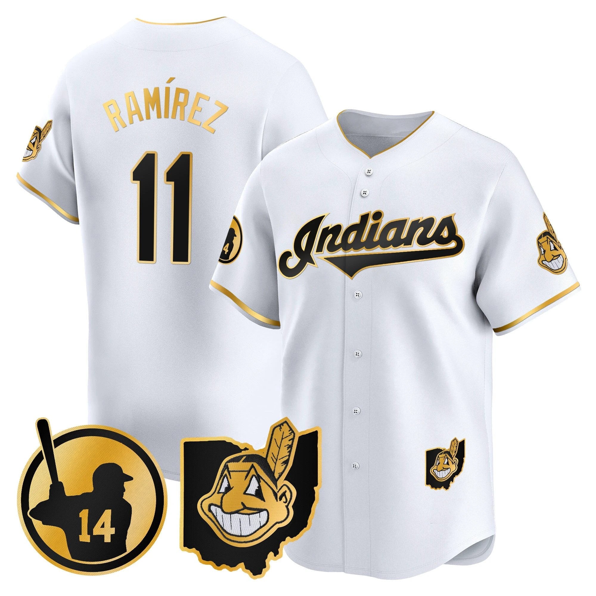 Cleveland Indians Larry Doby Patch Vapor Premier Limited Jersey - All Stitched by Digigearus