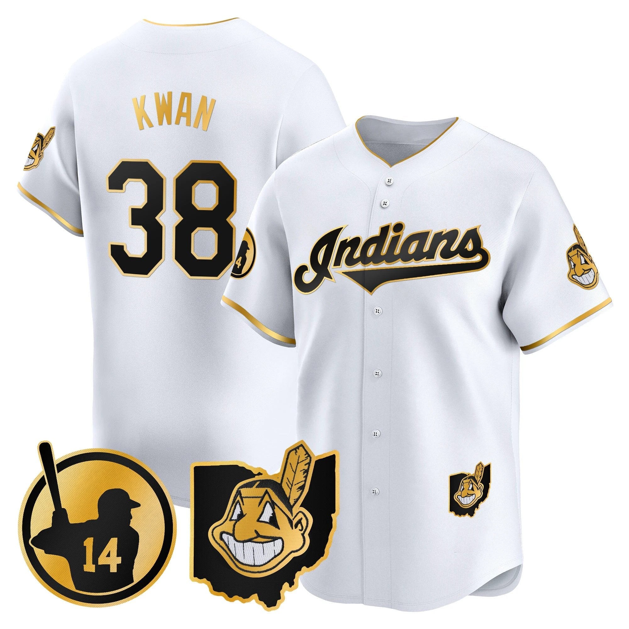 Cleveland Indians Larry Doby Patch Vapor Premier Limited Jersey - All Stitched by Digigearus