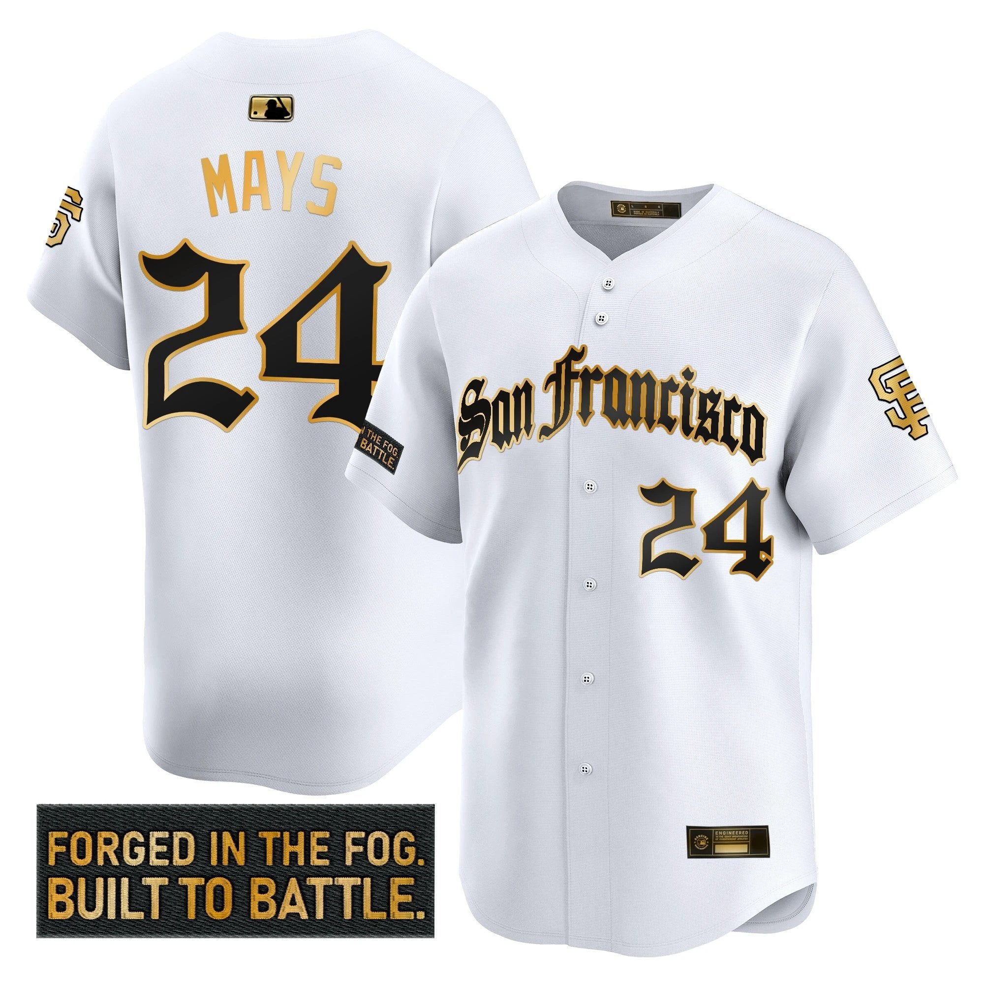SF 'Gothic Fog Edition' Gold Vapor Premier Limited Jersey - All Stitched by San Francisco Giants