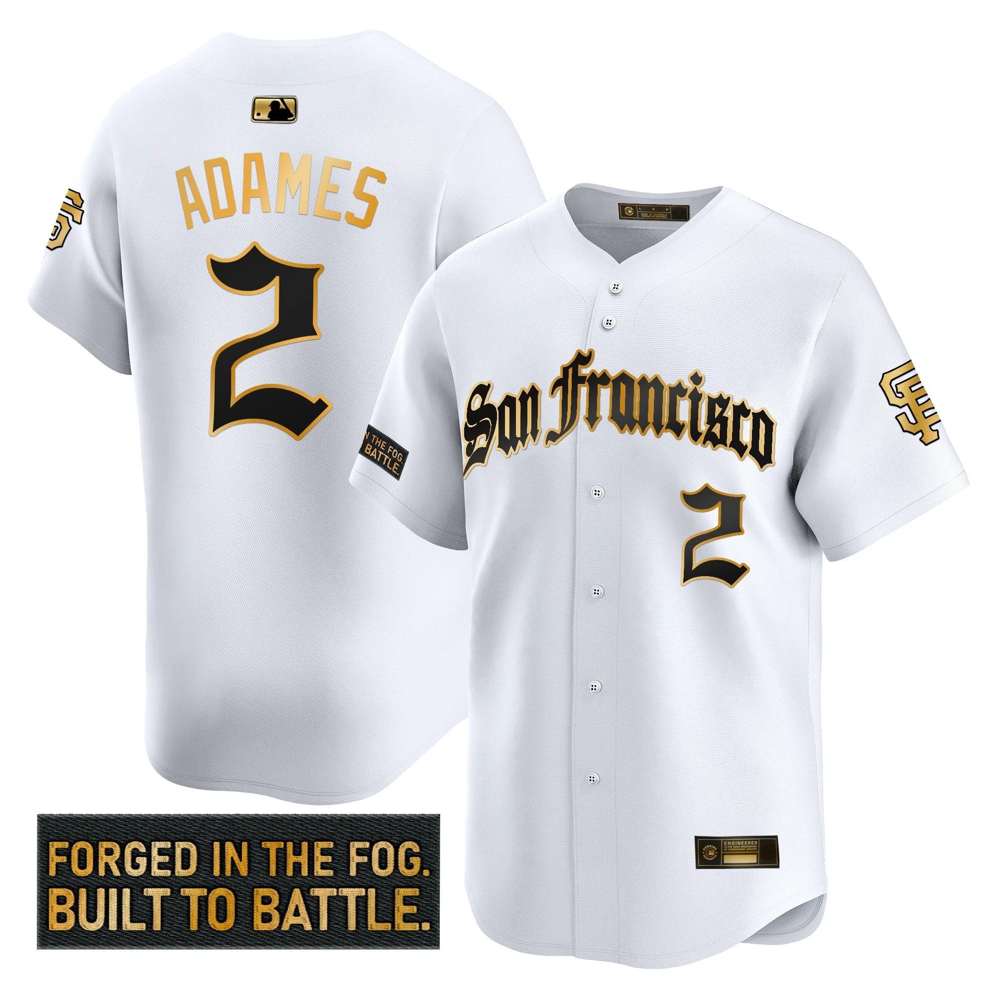 SF 'Gothic Fog Edition' Gold Vapor Premier Limited Jersey - All Stitched by San Francisco Giants