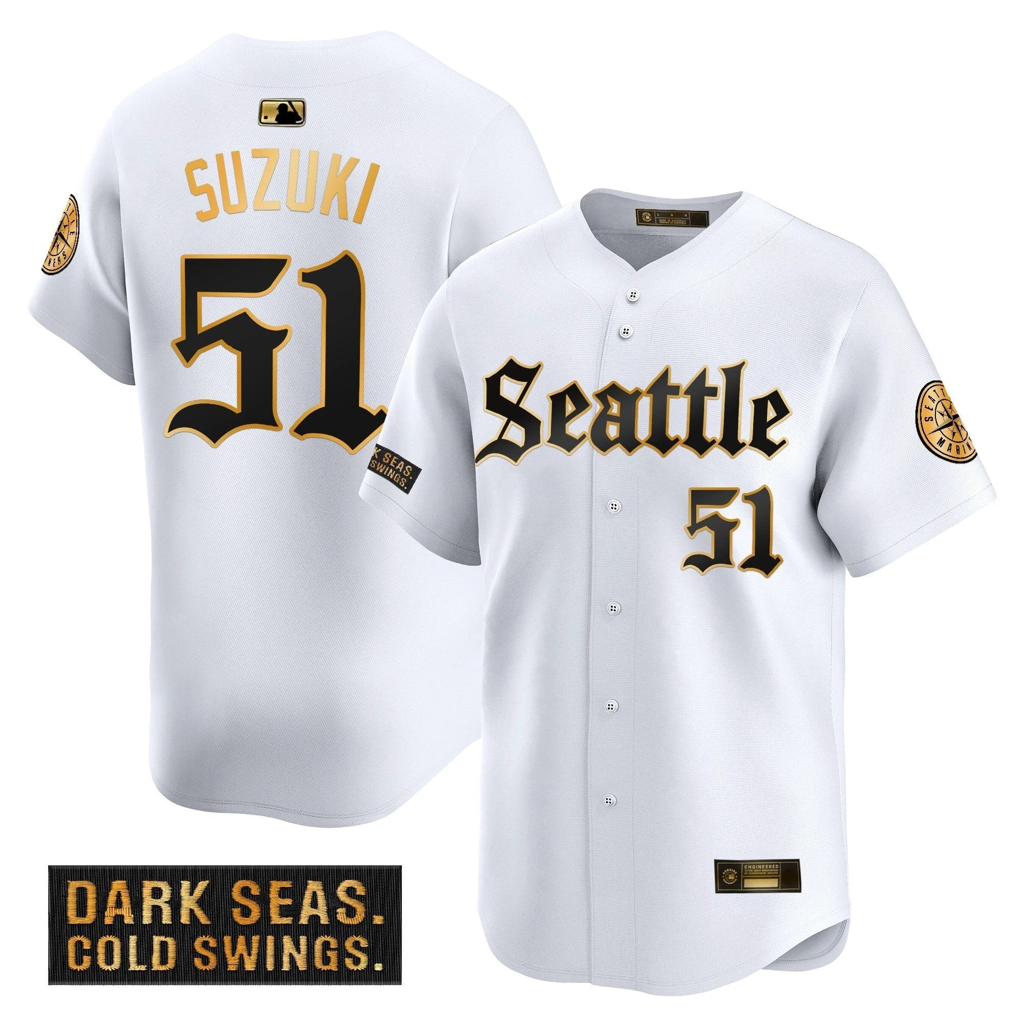 SEA 'Deep Sea Gothic Edition' Gold Vapor Premier Limited Jersey - All Stitched by Magicgearus
