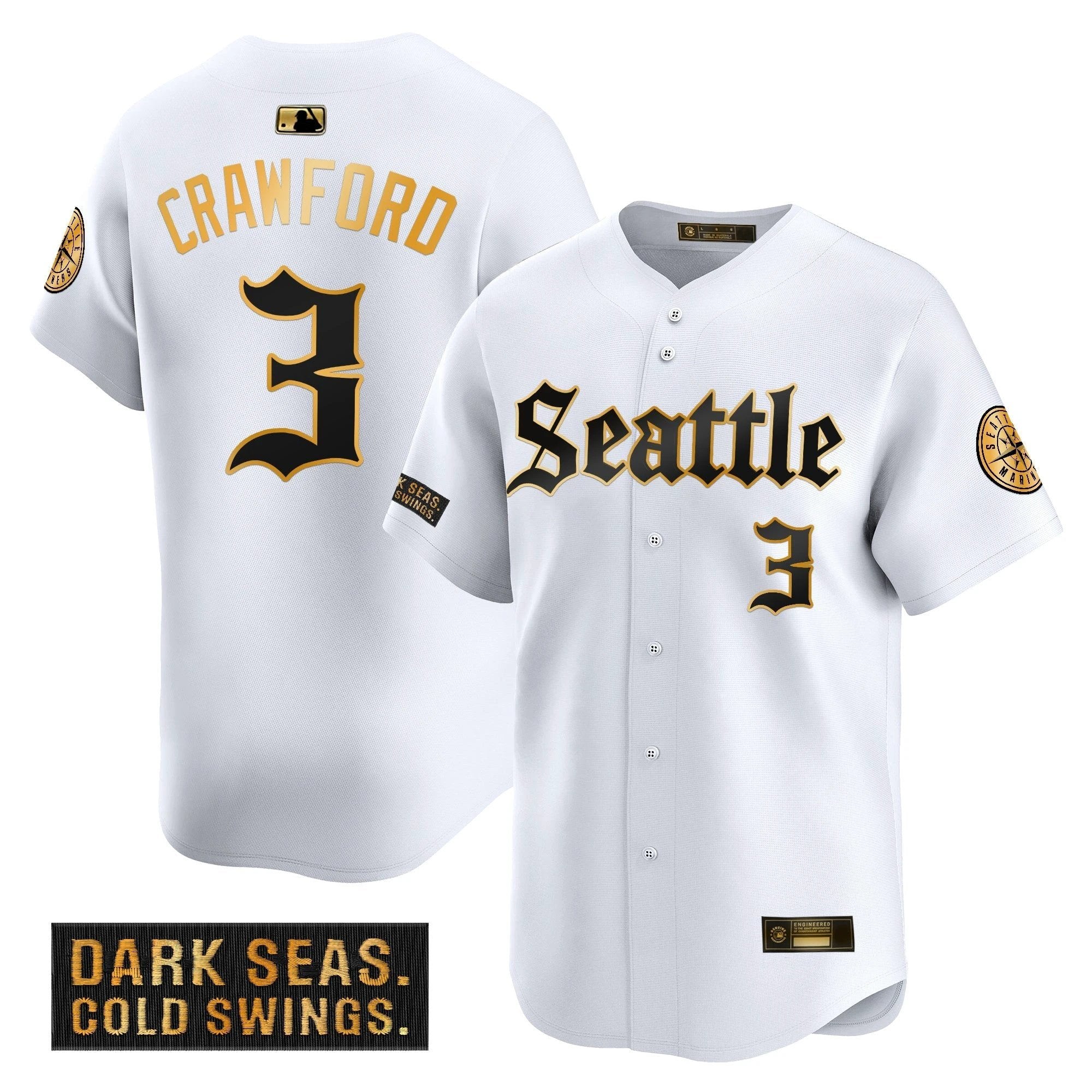 SEA 'Deep Sea Gothic Edition' Gold Vapor Premier Limited Jersey - All Stitched by Magicgearus