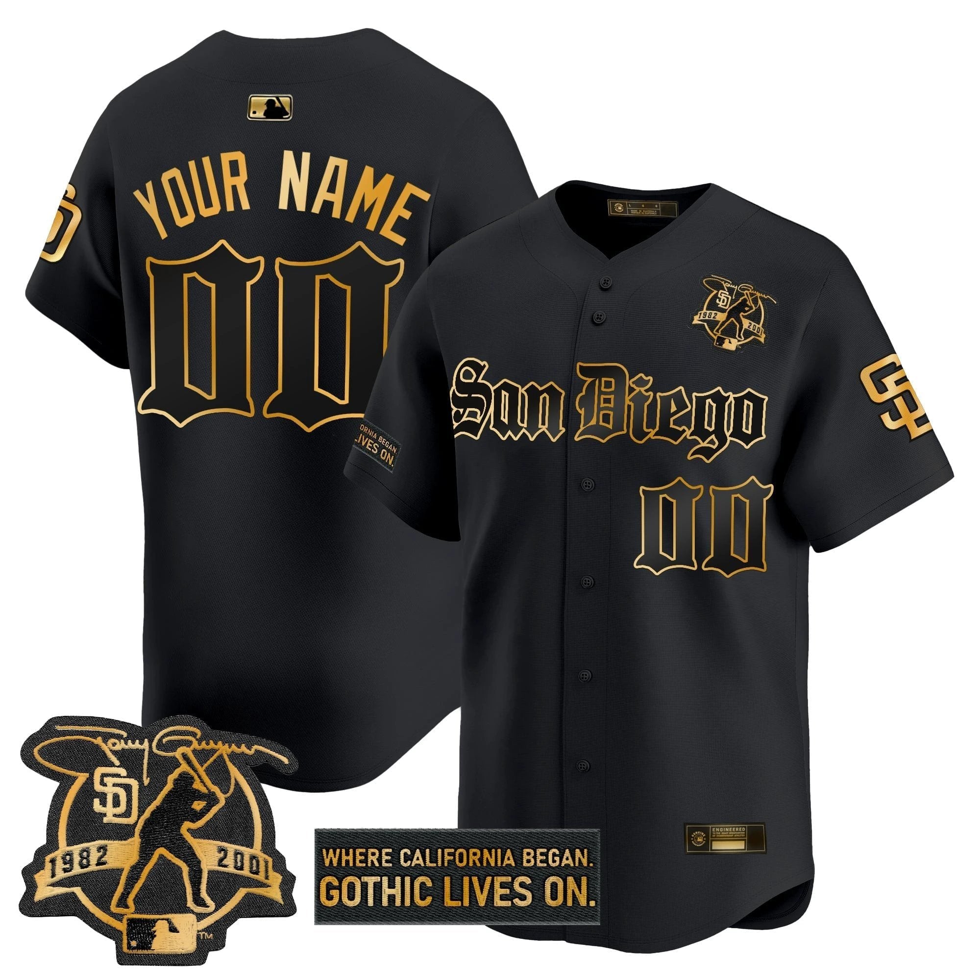 SD 'Gothic Edition' Gold Vapor Premier Limited Custom Jersey - All Stitched by Magicgearus