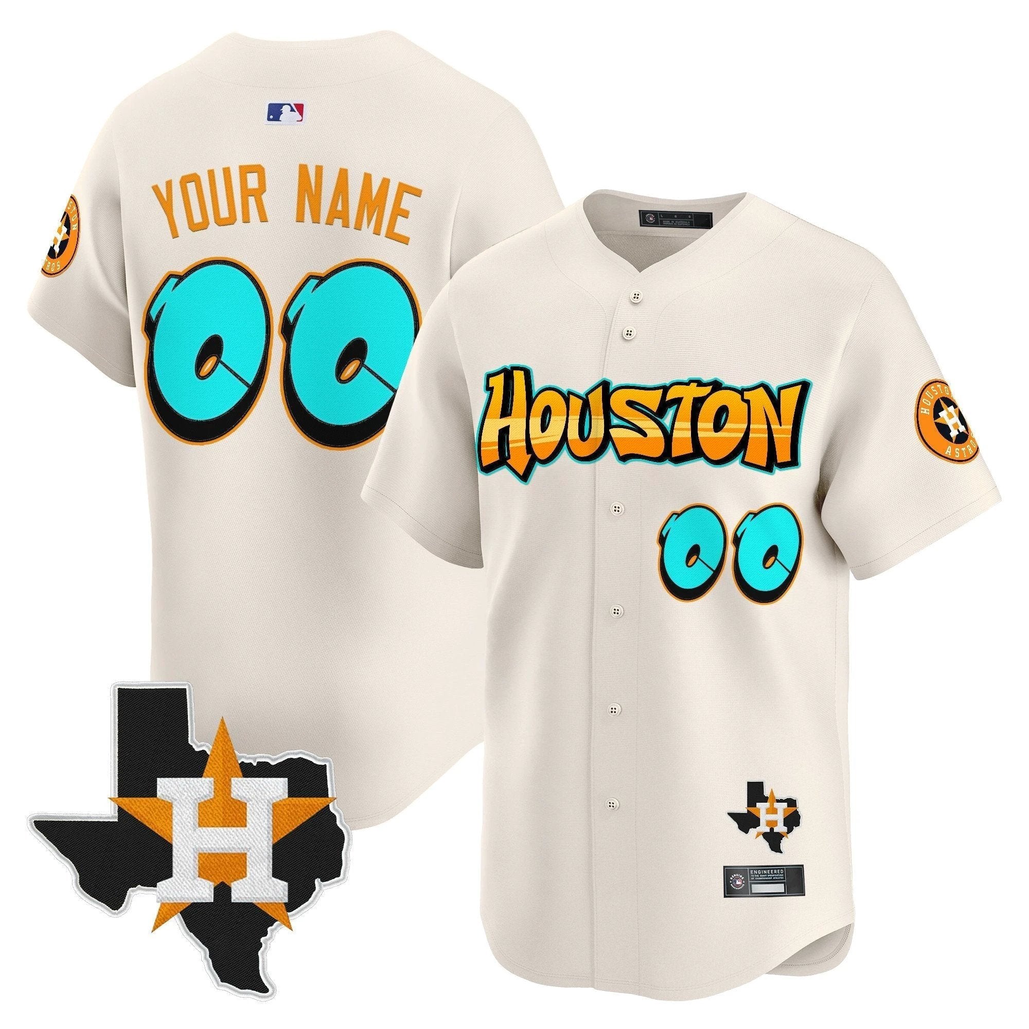 Houston Astros 'Graffiti H-Town Edition' Vapor Premier Limited Custom Jersey - All Stitched by Houston Astros