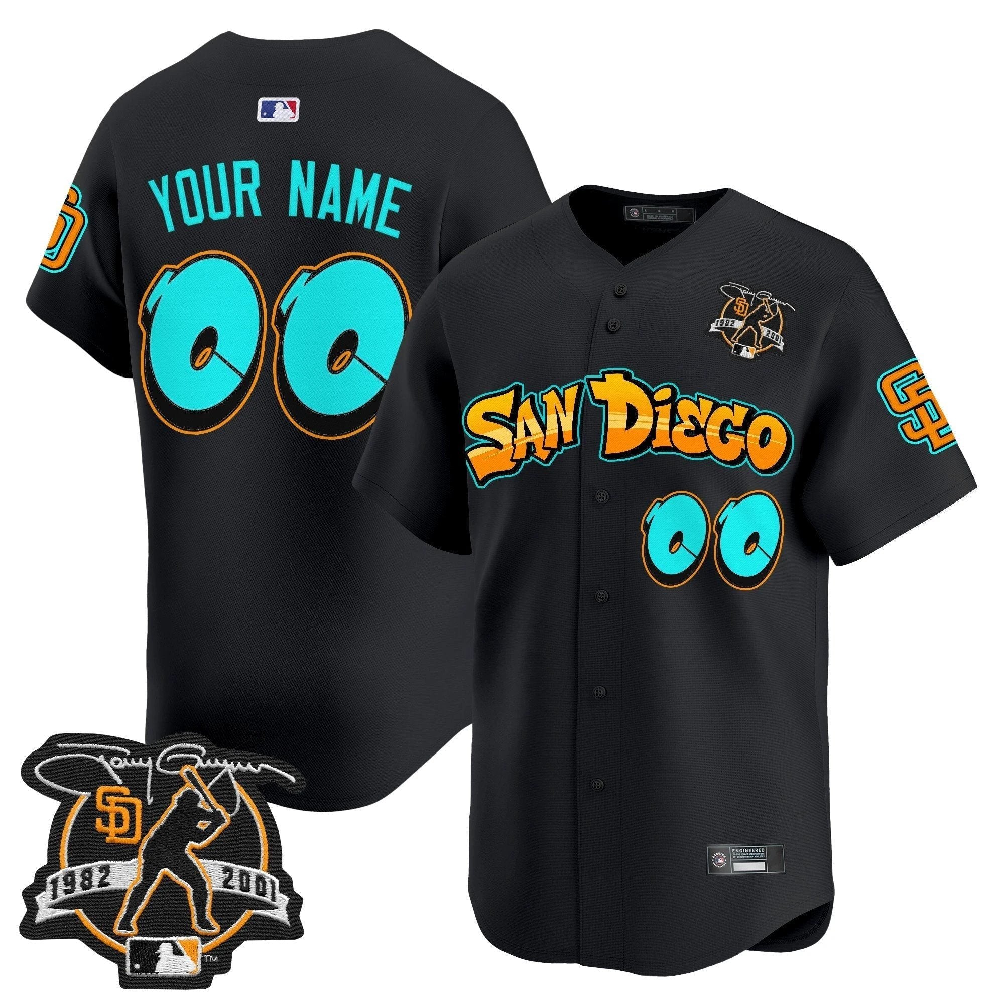 San Diego Padres 'Graffiti Barrio Edition' Vapor Premier Limited Custom Jersey - All Stitched by San Diego Padres