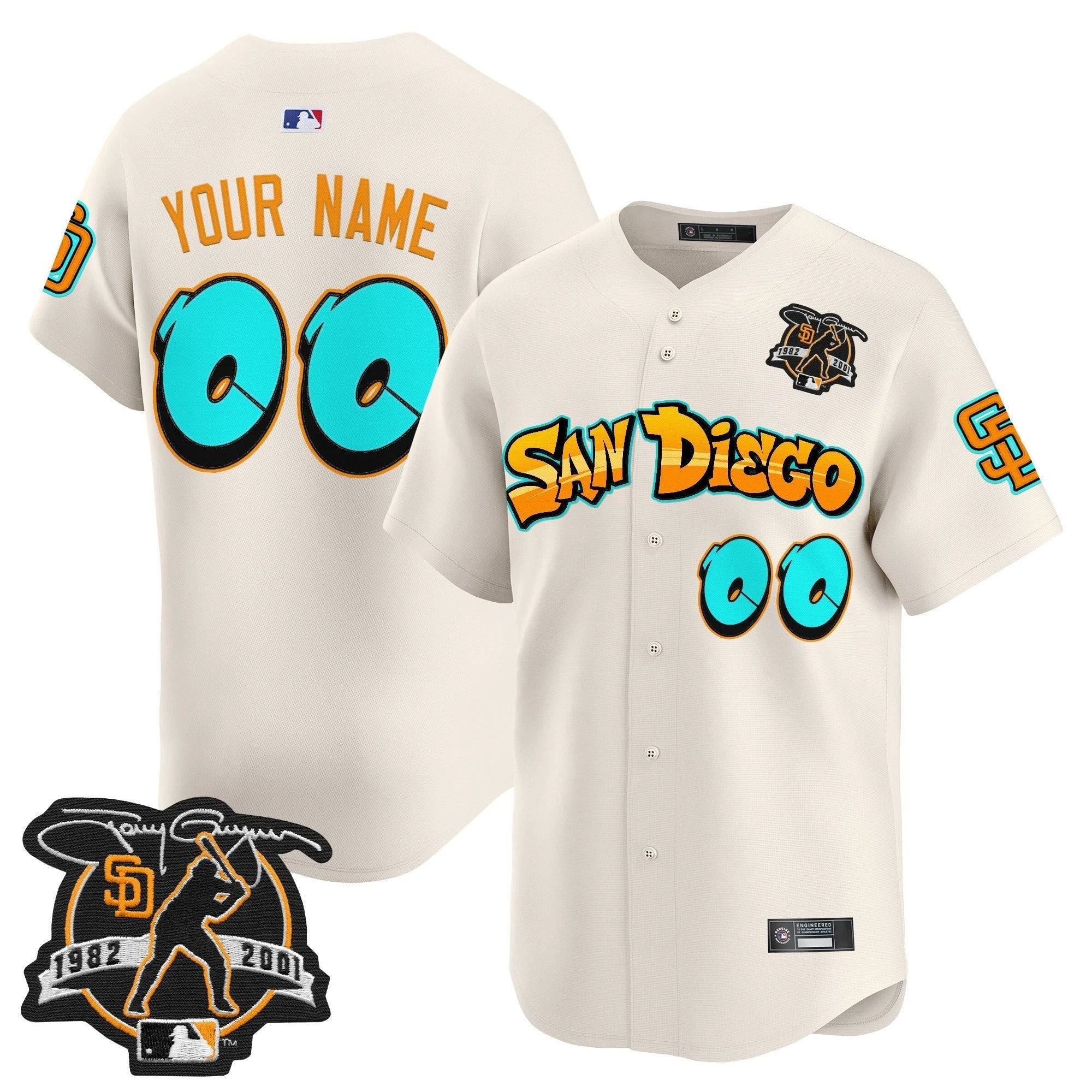 San Diego Padres 'Graffiti Barrio Edition' Vapor Premier Limited Custom Jersey - All Stitched by San Diego Padres