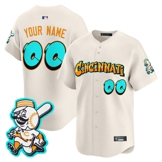 Cincinnati Reds 'Graffiti Queen City Edition' Vapor Premier Limited Custom Jersey - All Stitched by Cincinnati Reds