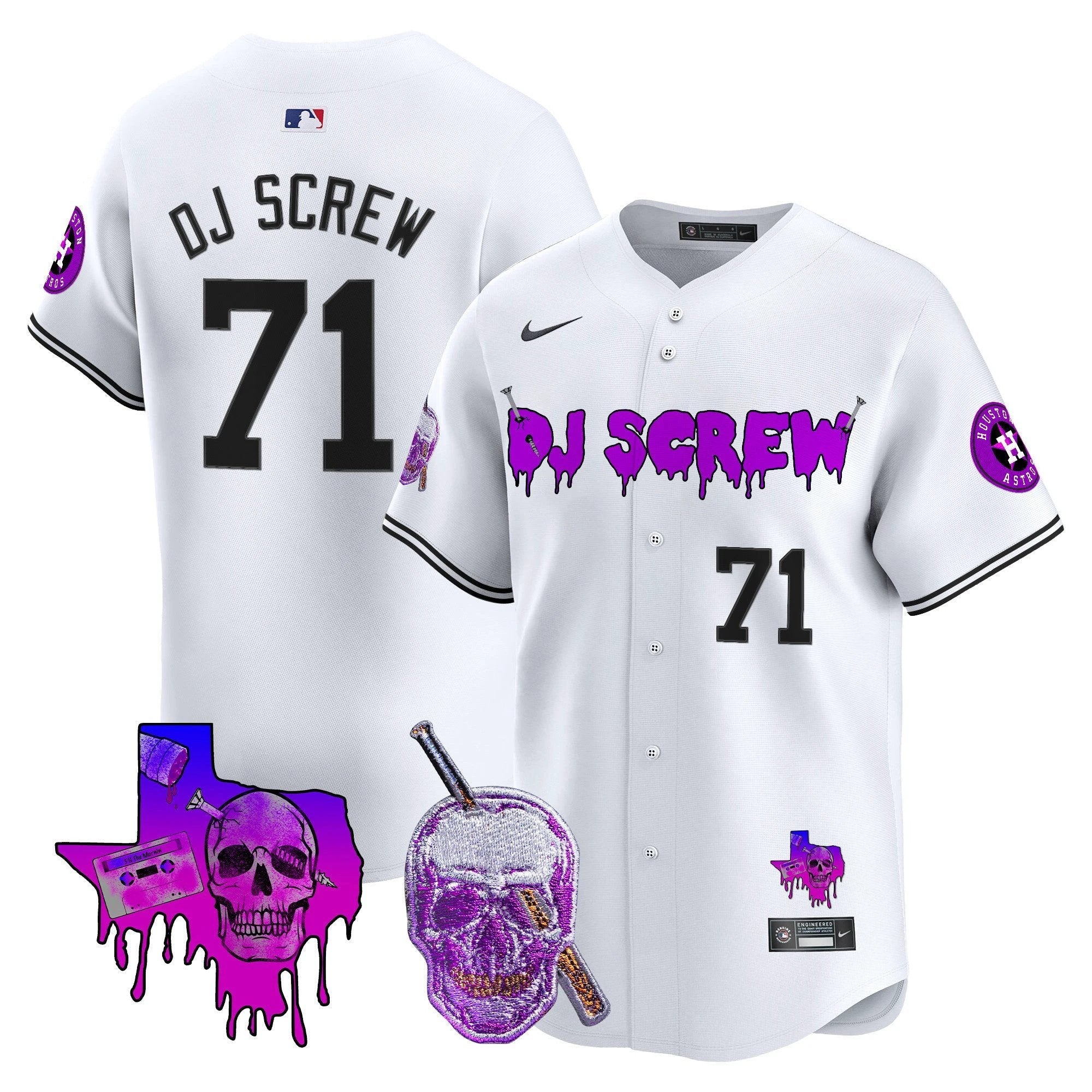 Astros DJ Screw Vapor Premier Limited Jersey - All Stitched by Houston Astros
