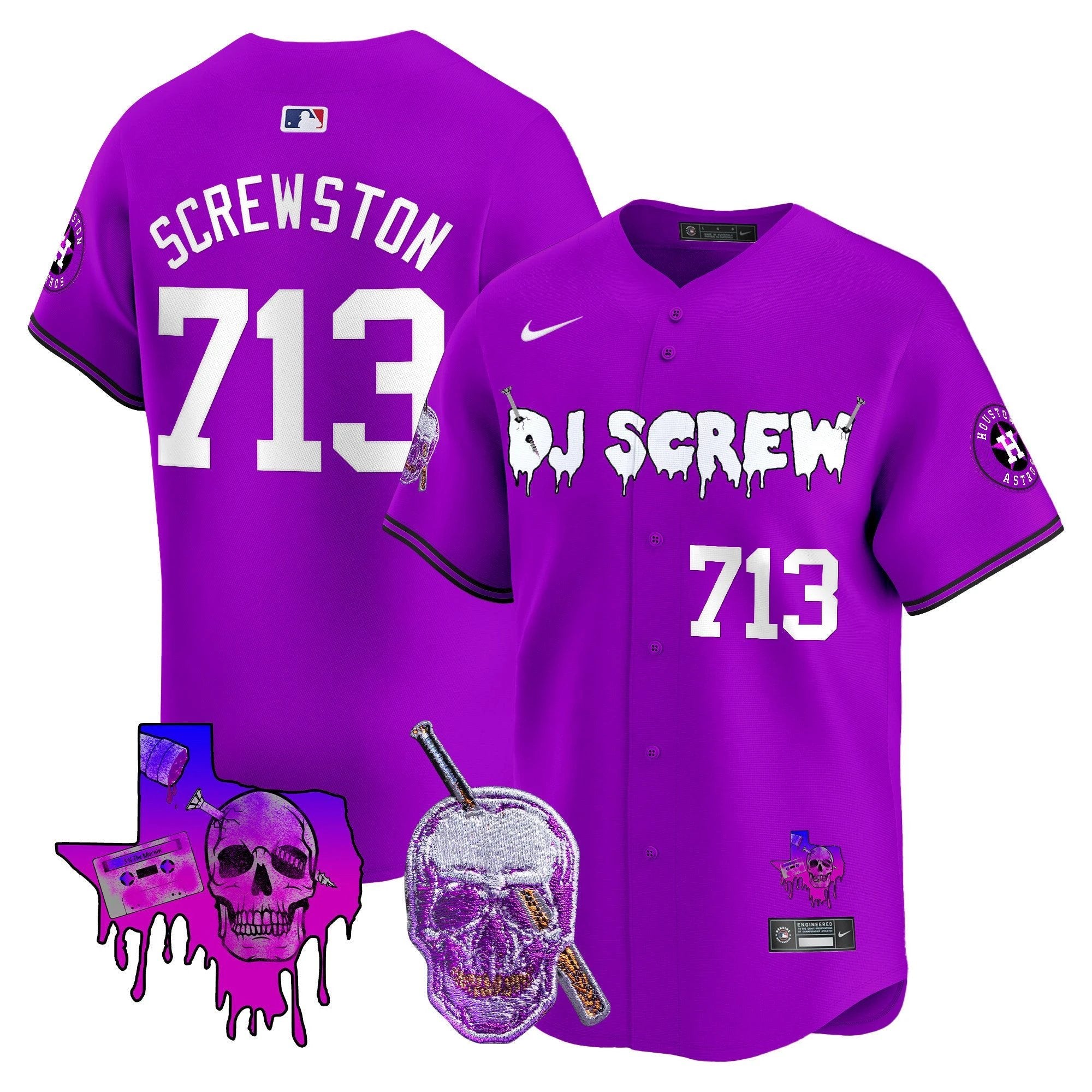 Astros DJ Screw Vapor Premier Limited Jersey - All Stitched by Houston Astros