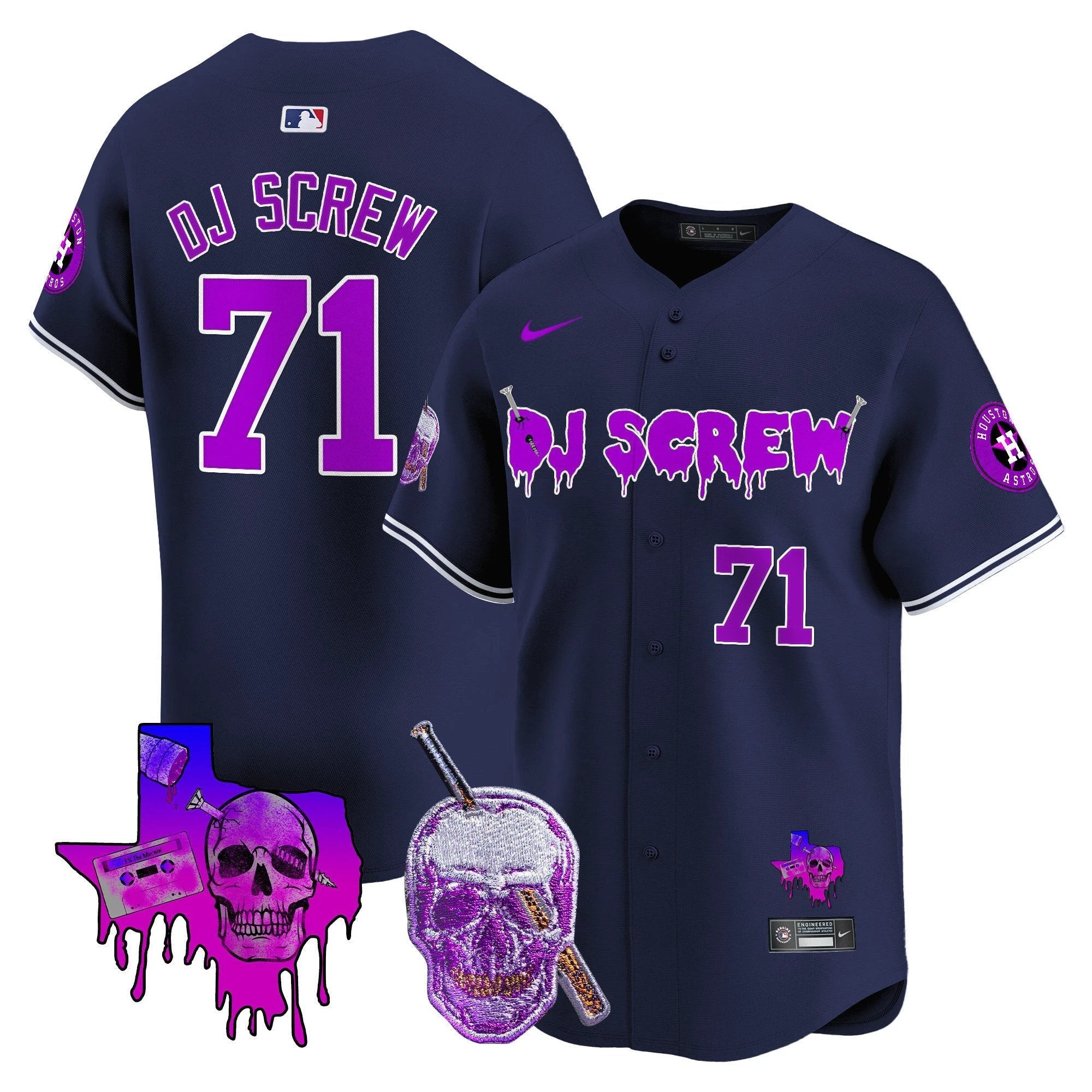Astros DJ Screw Vapor Premier Limited Jersey - All Stitched by Houston Astros