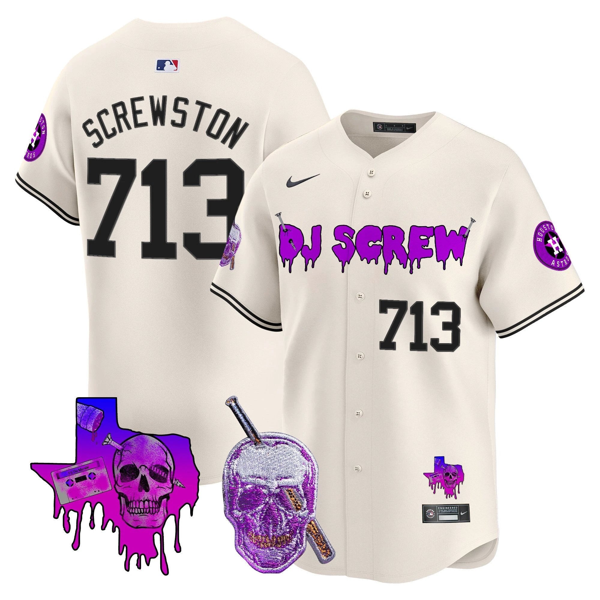 Astros DJ Screw Vapor Premier Limited Jersey - All Stitched by Houston Astros