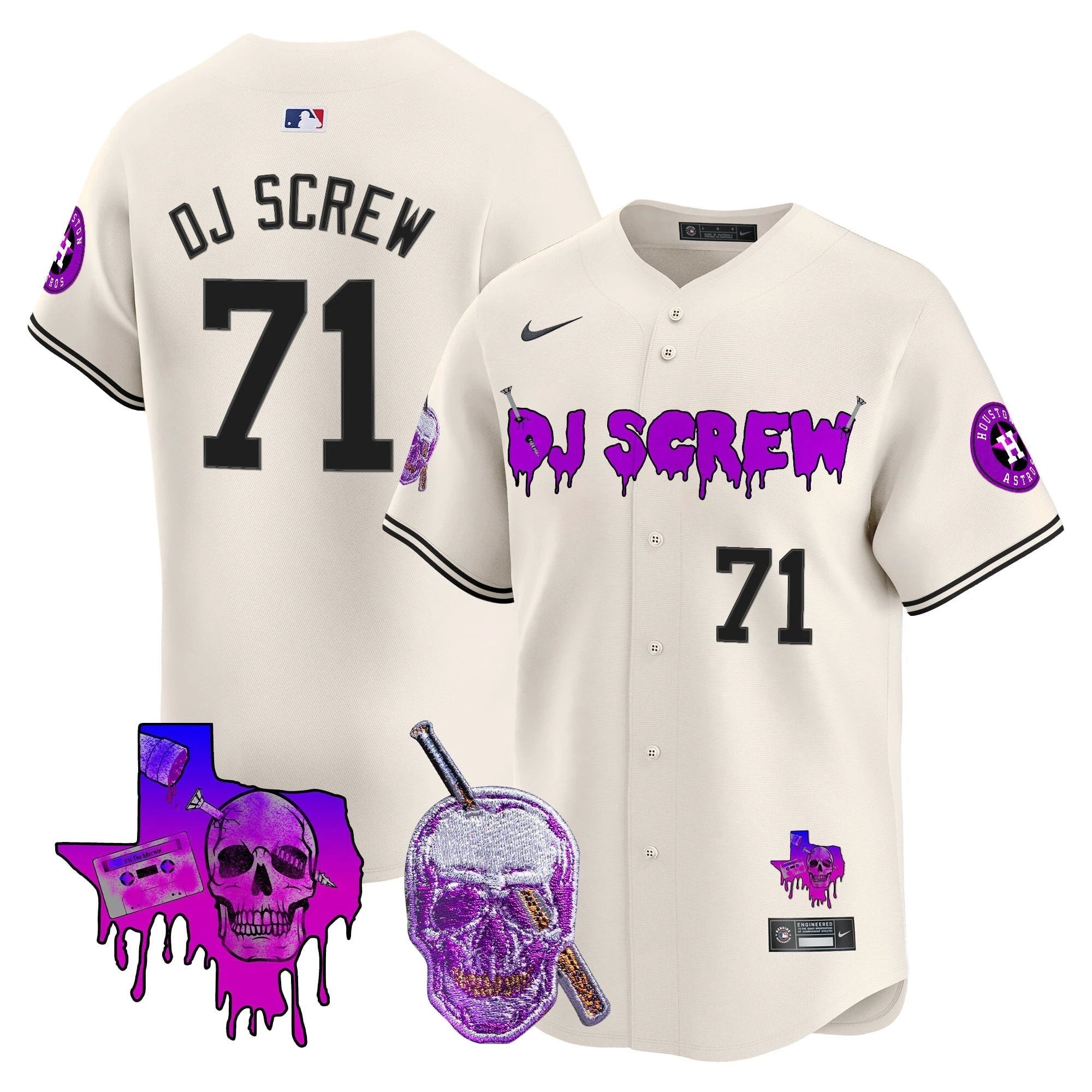 Astros DJ Screw Vapor Premier Limited Jersey - All Stitched by Houston Astros