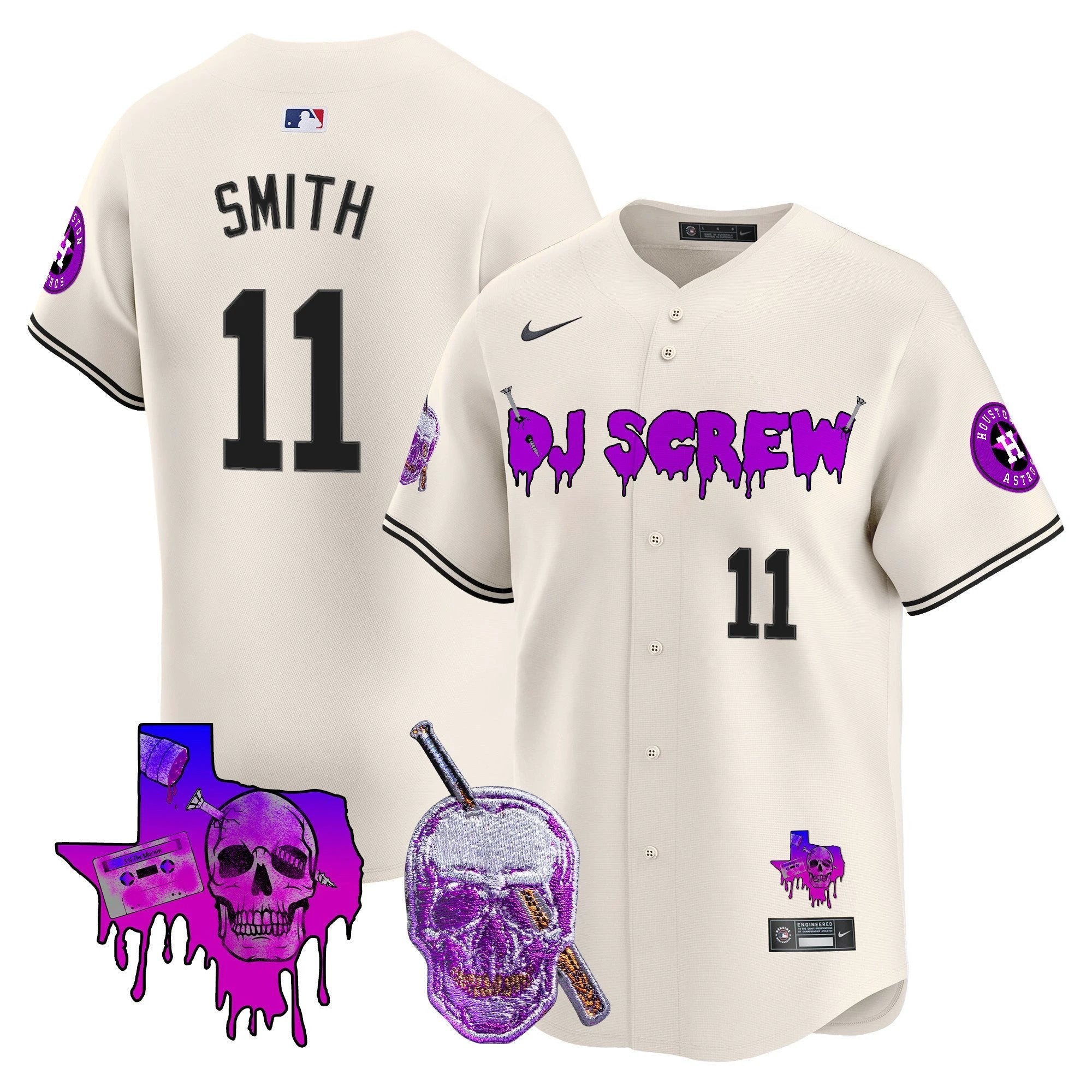 Astros DJ Screw Vapor Premier Limited Jersey - All Stitched by Houston Astros