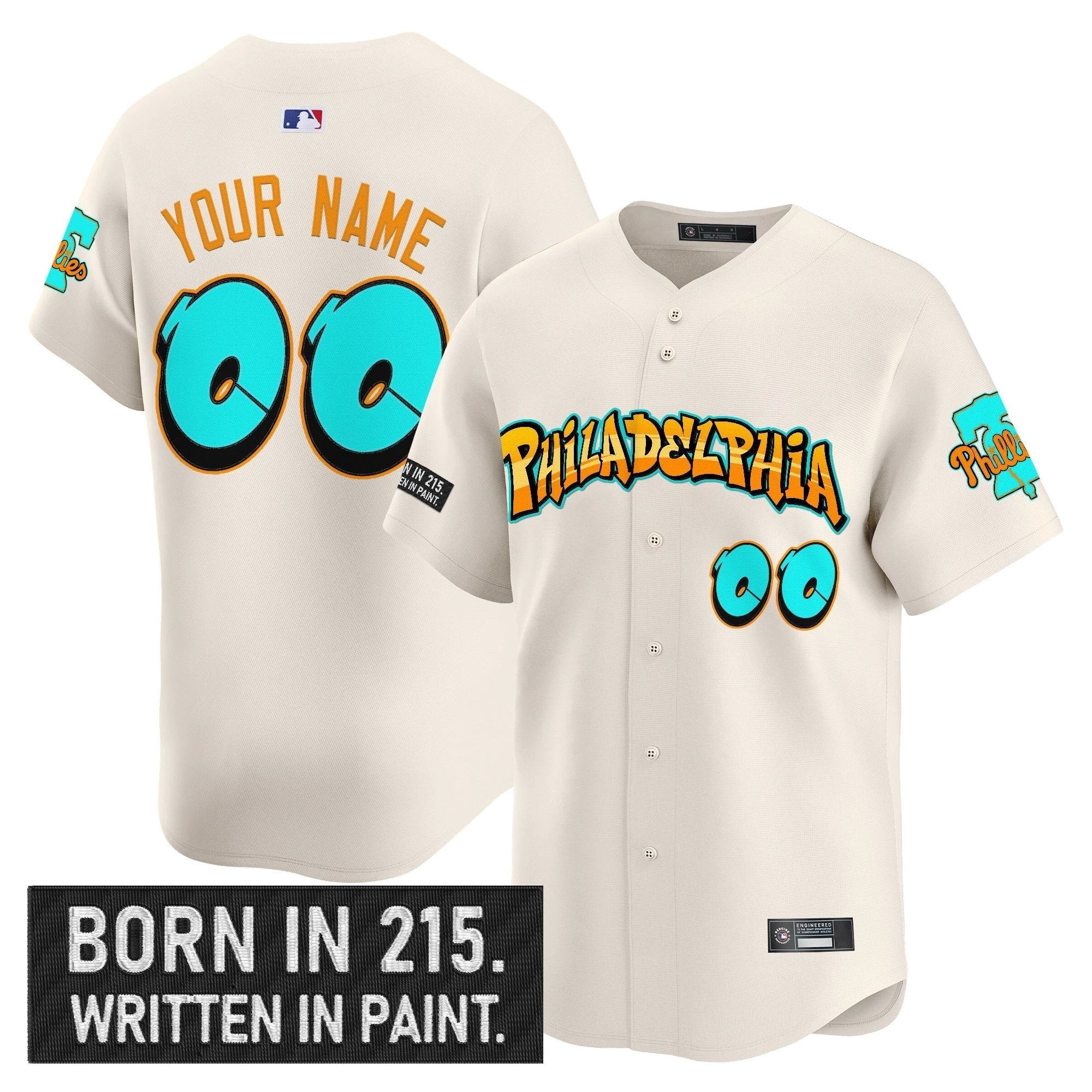 Philadelphia Phillies 'Graffiti Broad Street Edition 'Vapor Premier Limited Custom Jersey V2 - All Stitched by Philadelphia Phillies