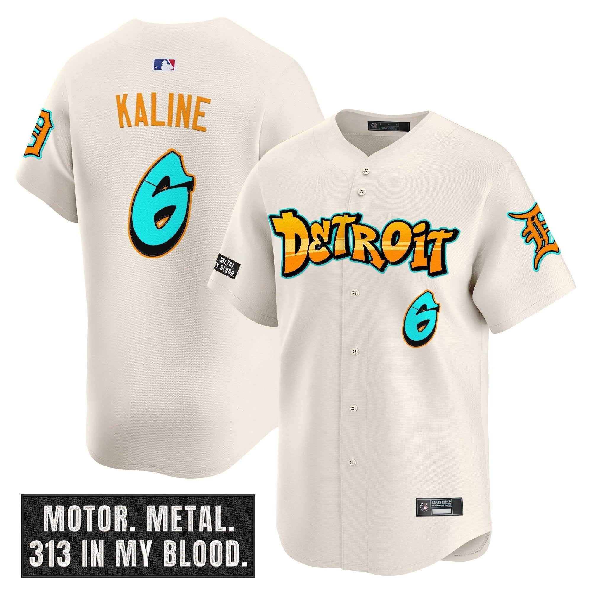 DET 'Graffiti Motor City Edition' Vapor Premier Limited Jersey - All Stitched by Digigearus