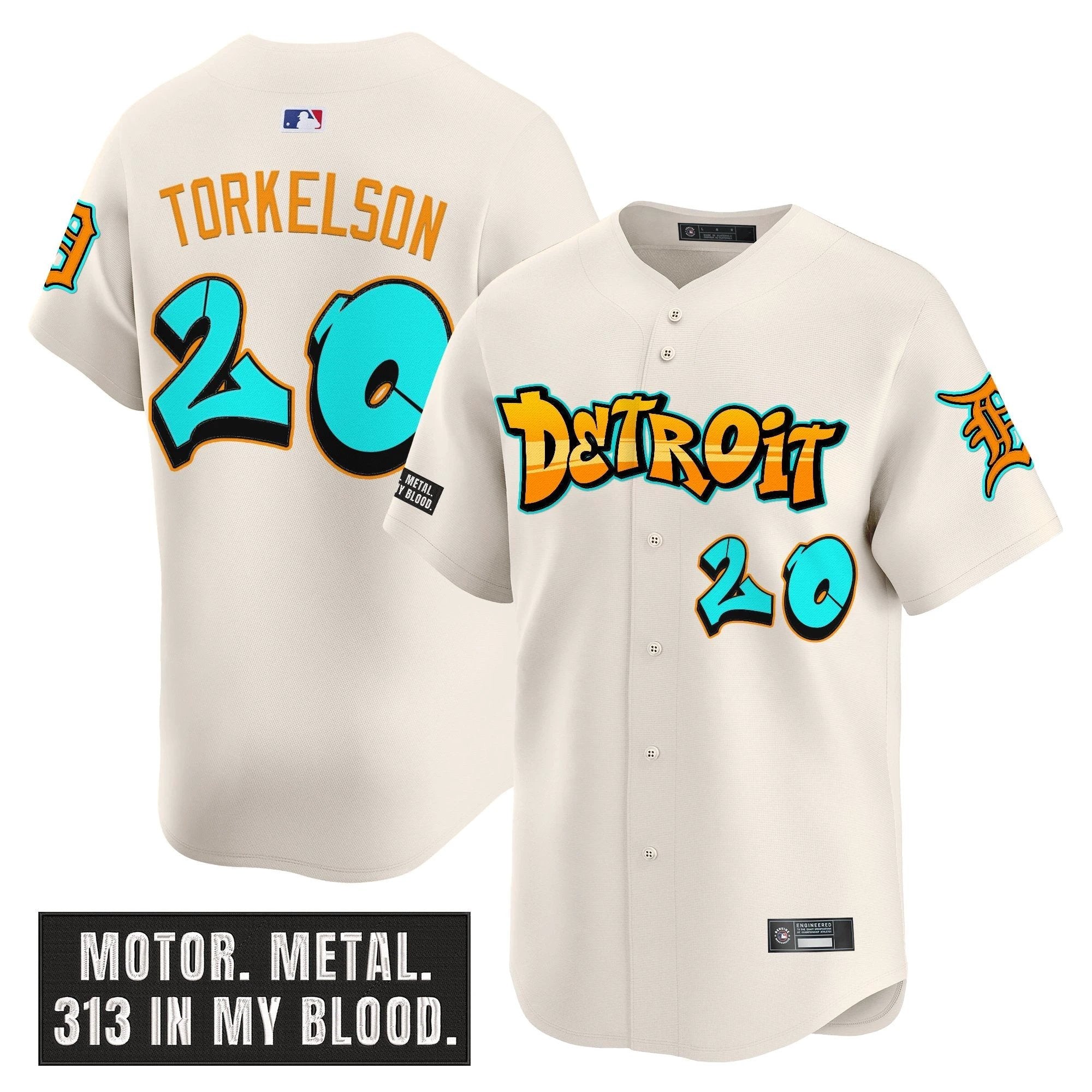 DET 'Graffiti Motor City Edition' Vapor Premier Limited Jersey - All Stitched by Digigearus