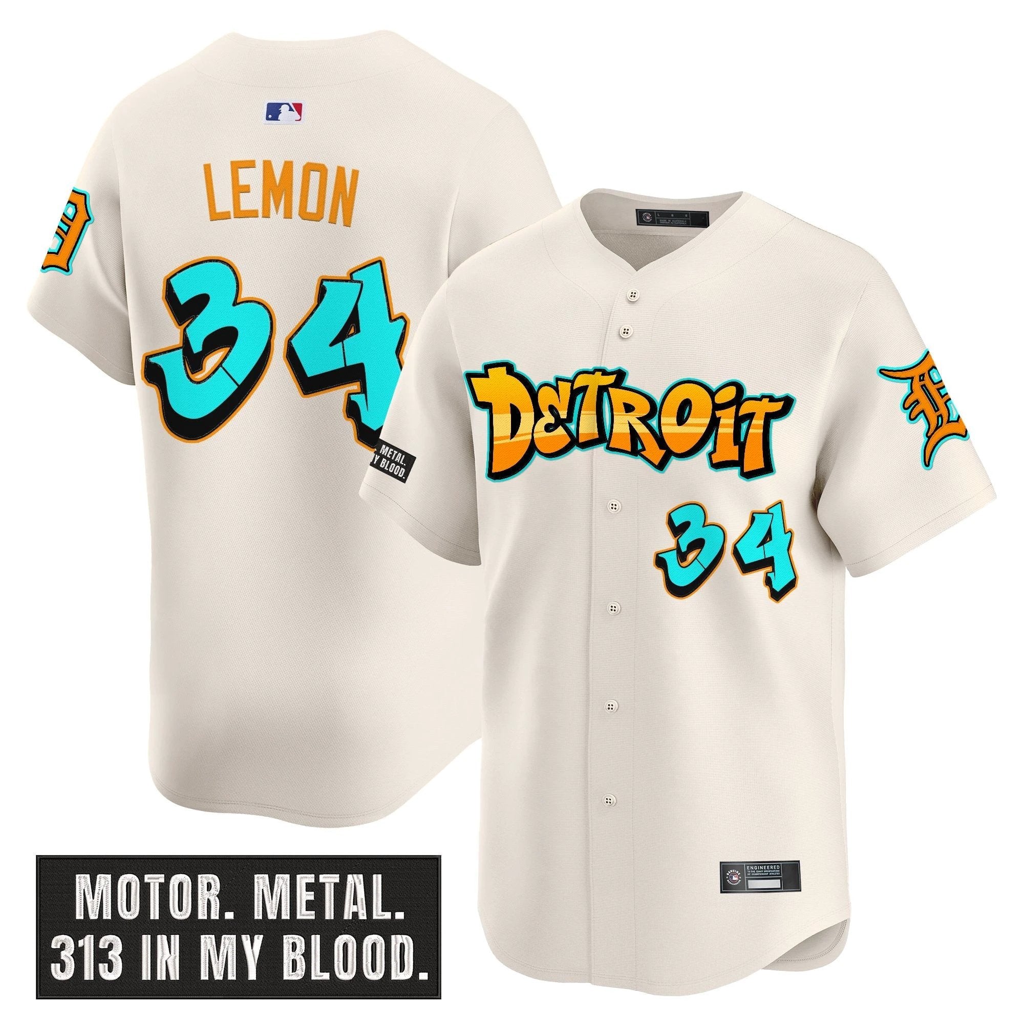 DET 'Graffiti Motor City Edition' Vapor Premier Limited Jersey - All Stitched by Digigearus