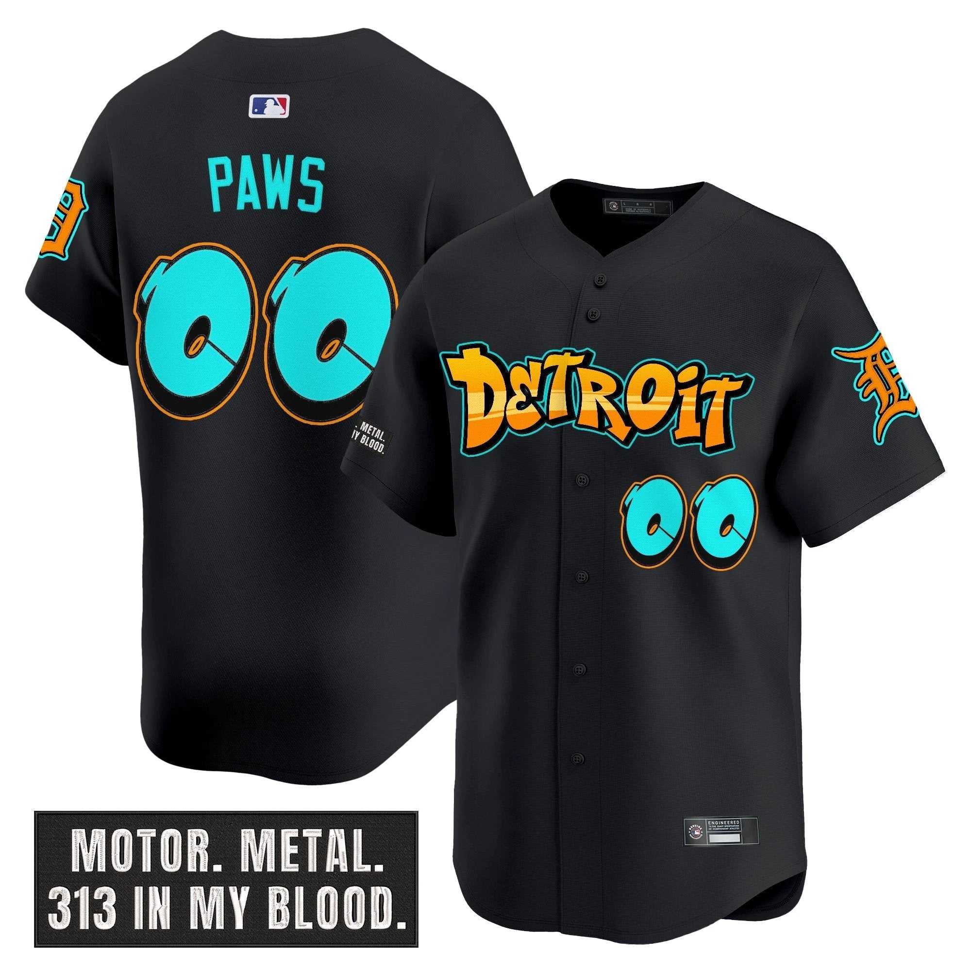 DET 'Graffiti Motor City Edition' Vapor Premier Limited Jersey - All Stitched by Digigearus