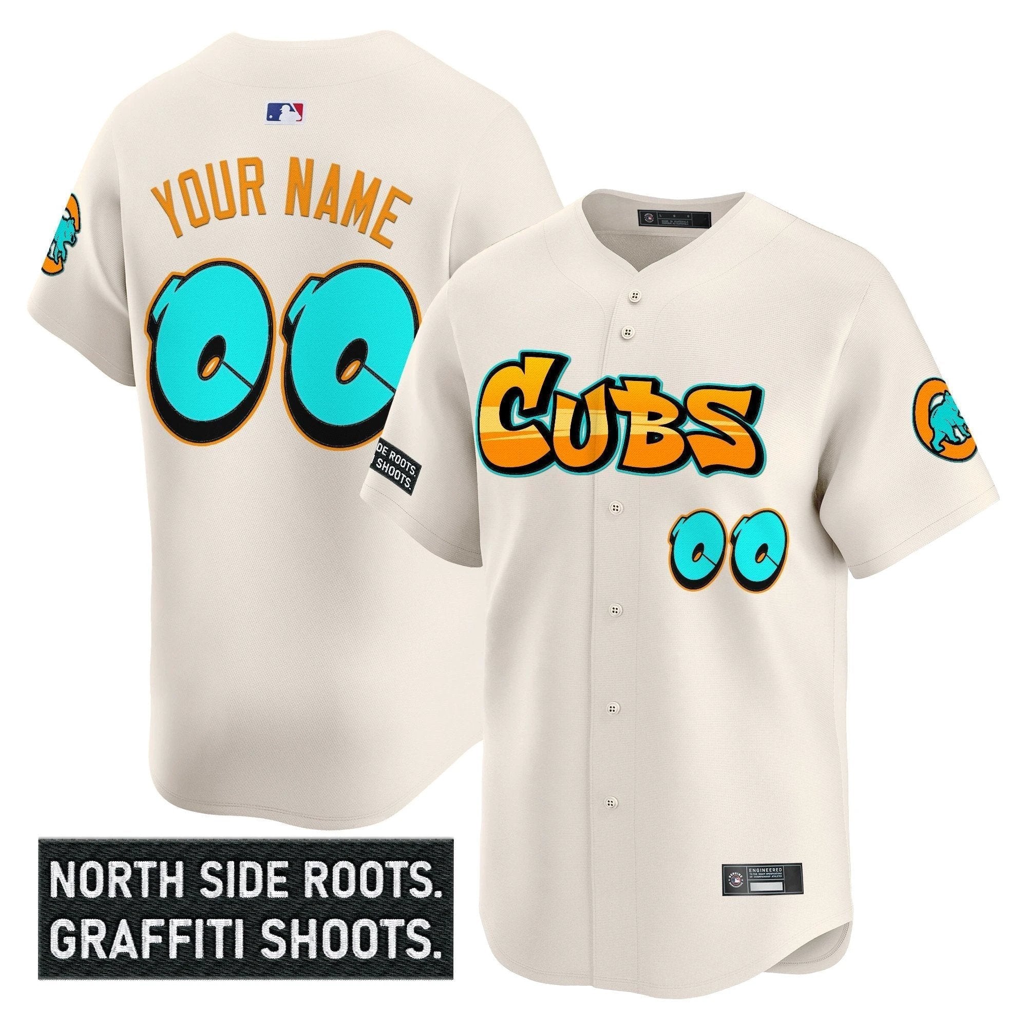 Chicago Cubs 'Graffiti North Side Edition' Vapor Premier Limited Custom Jersey - All Stitched by Chicago Cubs
