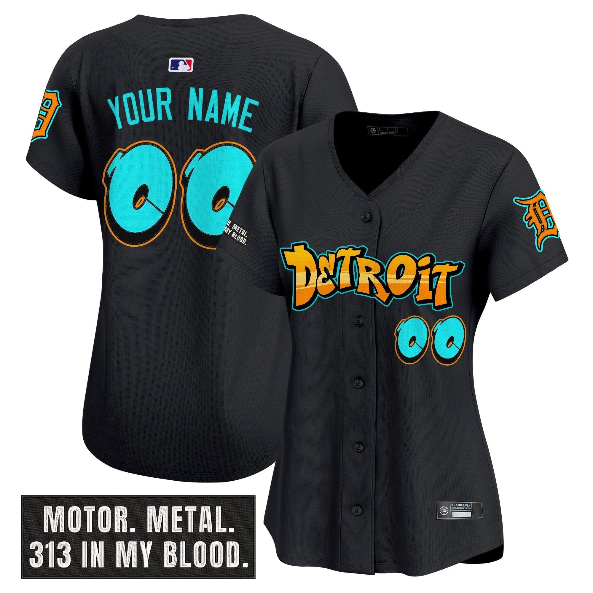 DET 'Graffiti Motor City Edition' Vapor Premier Limited Custom Jersey - All Stitched by Digigearus