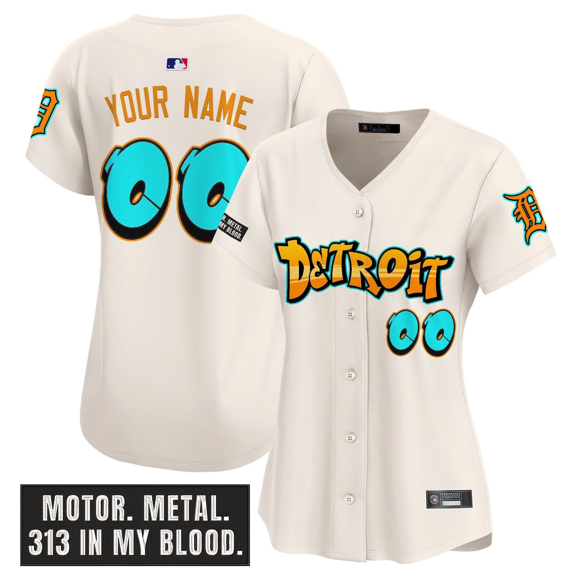 DET 'Graffiti Motor City Edition' Vapor Premier Limited Custom Jersey - All Stitched by Digigearus