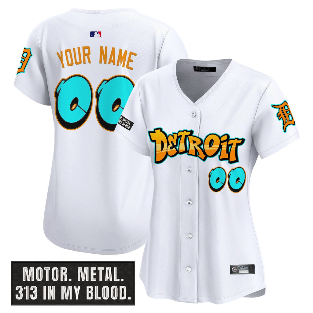 DET 'Graffiti Motor City Edition' Vapor Premier Limited Custom Jersey - All Stitched by Digigearus