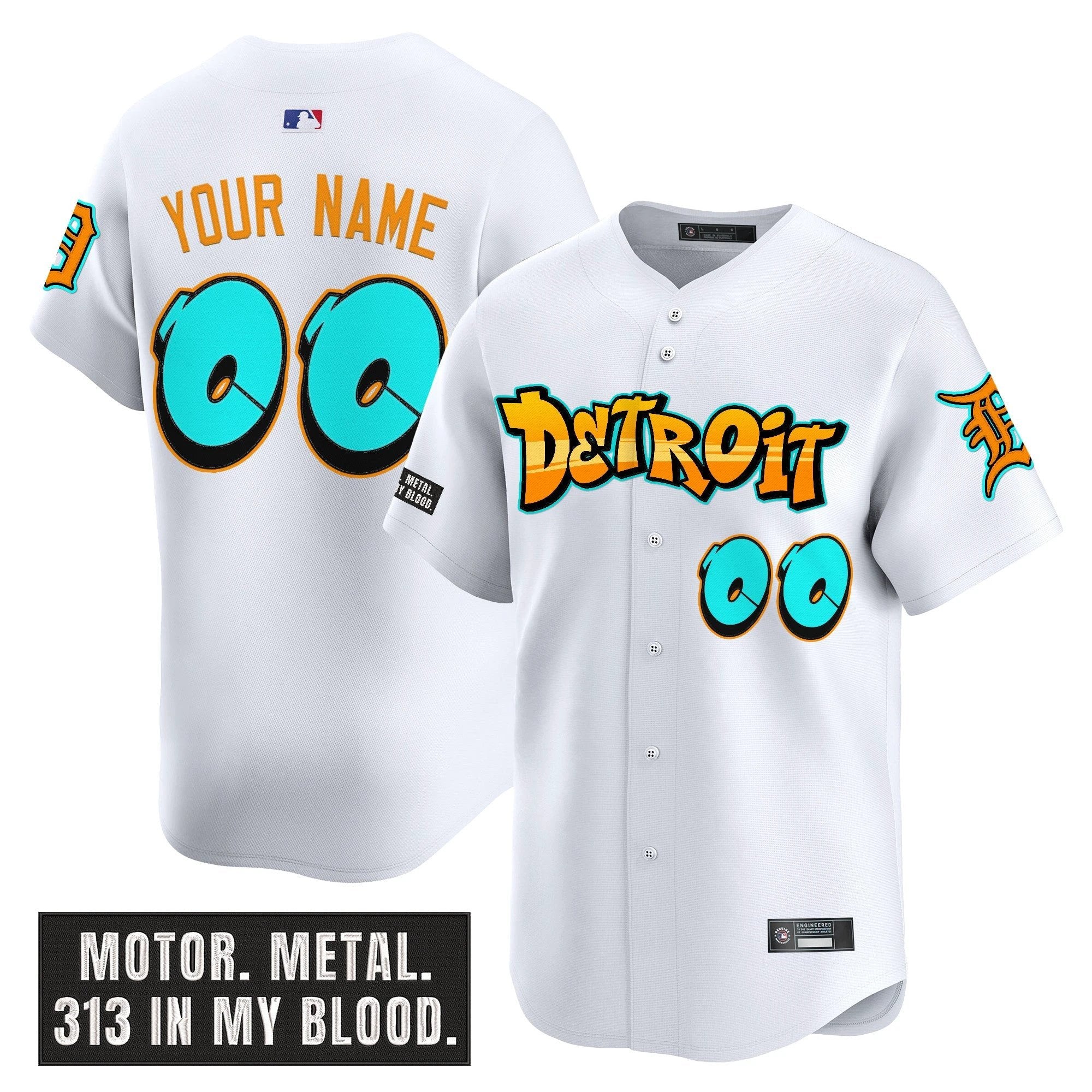 DET 'Graffiti Motor City Edition' Vapor Premier Limited Custom Jersey - All Stitched by Digigearus