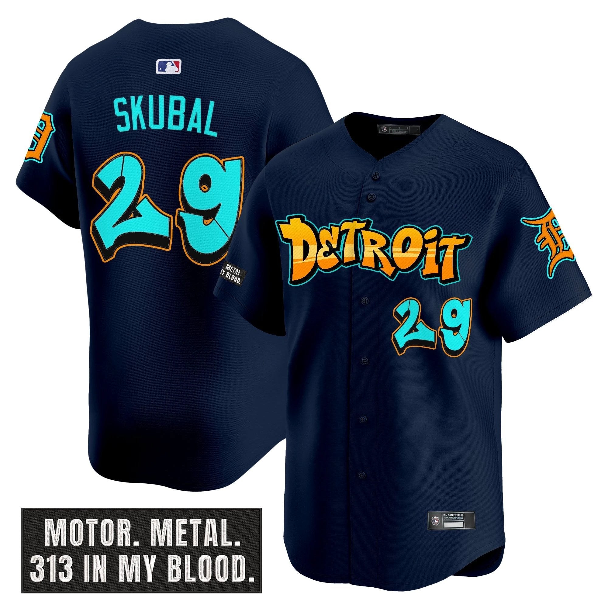 DET 'Graffiti Motor City Edition' Vapor Premier Limited Jersey - All Stitched by Digigearus