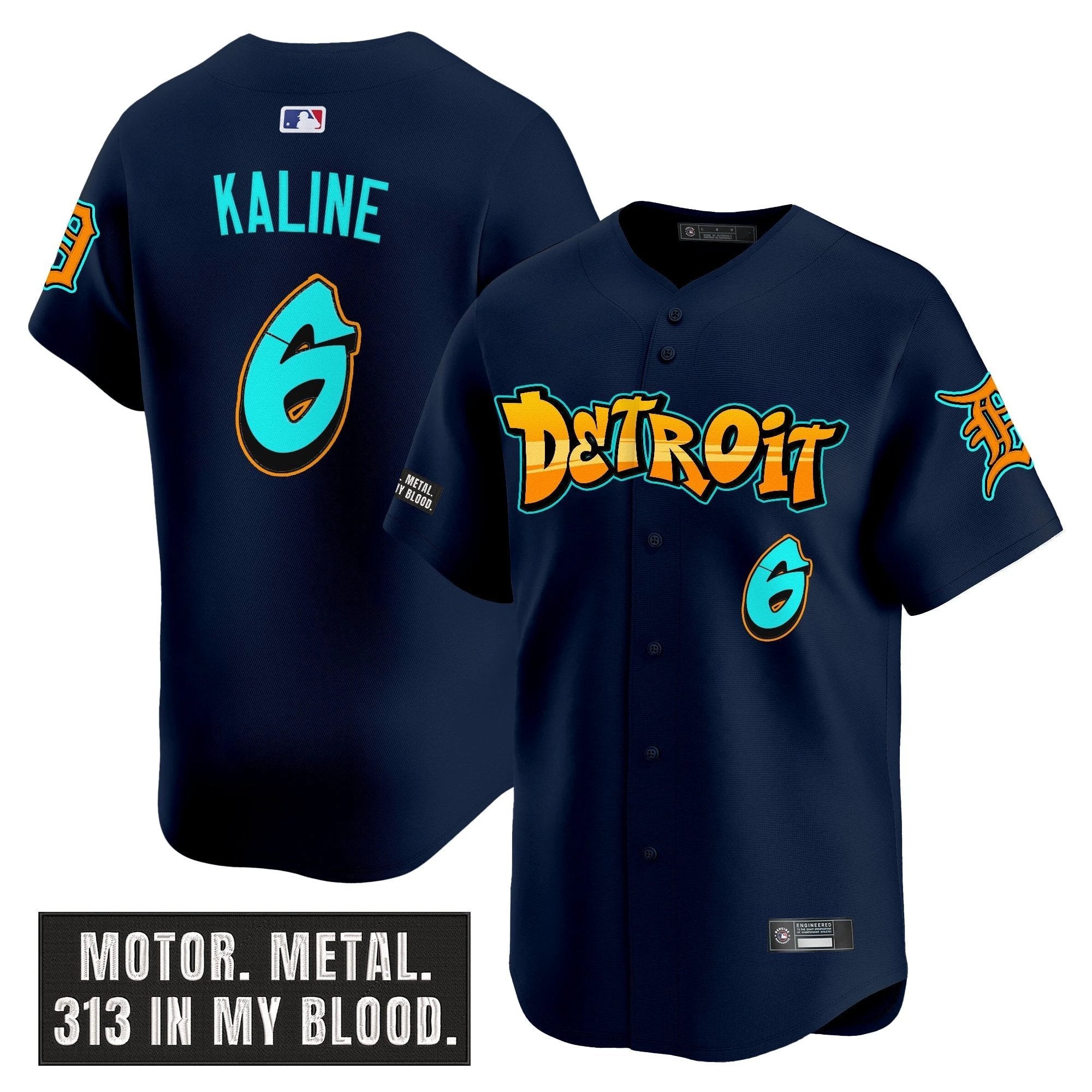 DET 'Graffiti Motor City Edition' Vapor Premier Limited Jersey - All Stitched by Digigearus