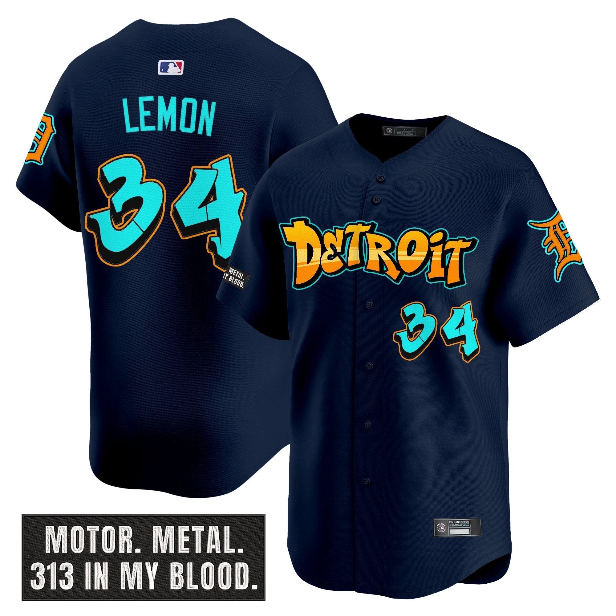 DET 'Graffiti Motor City Edition' Vapor Premier Limited Jersey - All Stitched by Digigearus