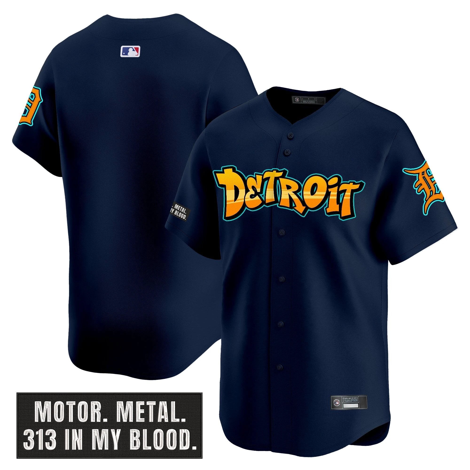 DET 'Graffiti Motor City Edition' Vapor Premier Limited Jersey - All Stitched by Digigearus