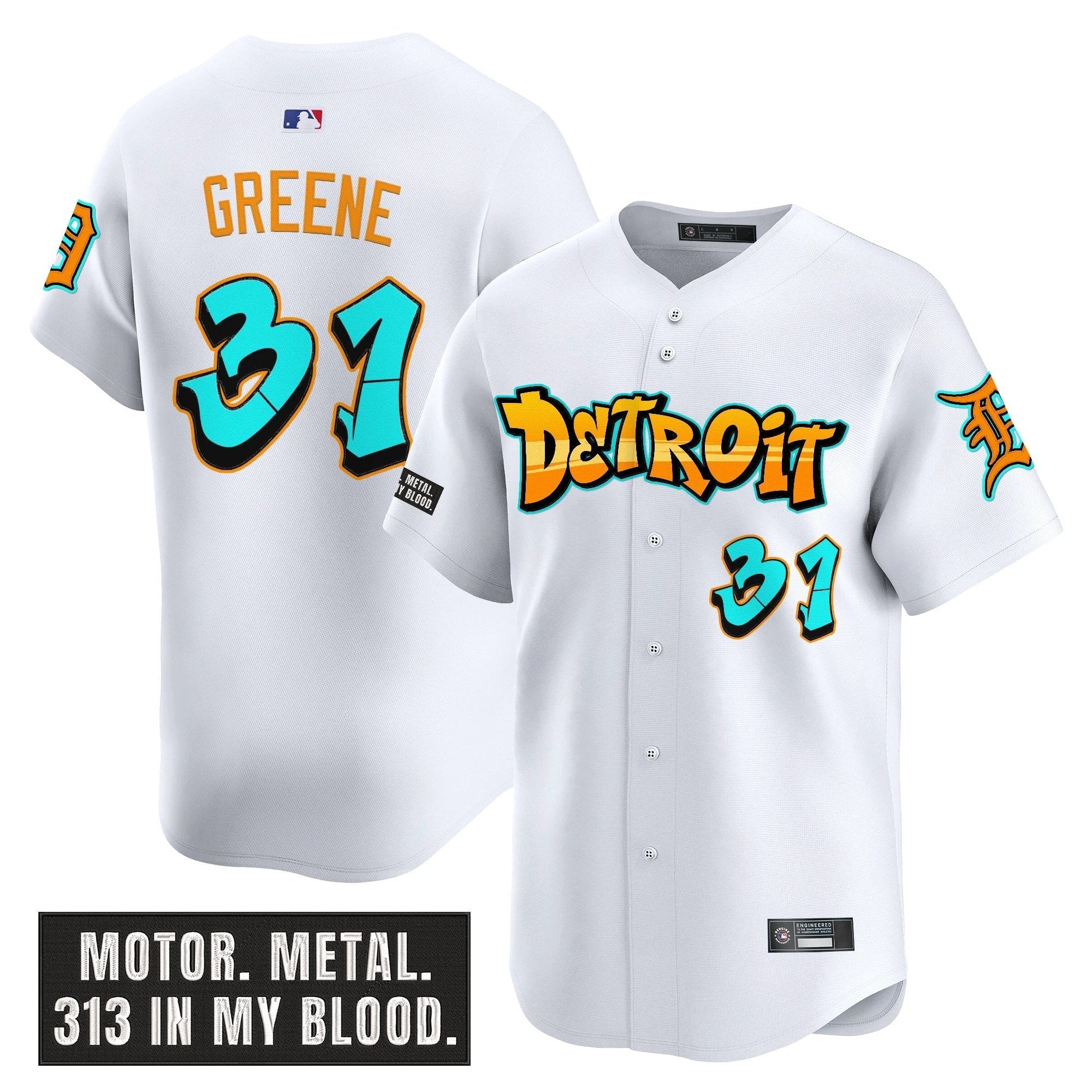 DET 'Graffiti Motor City Edition' Vapor Premier Limited Jersey - All Stitched by Digigearus