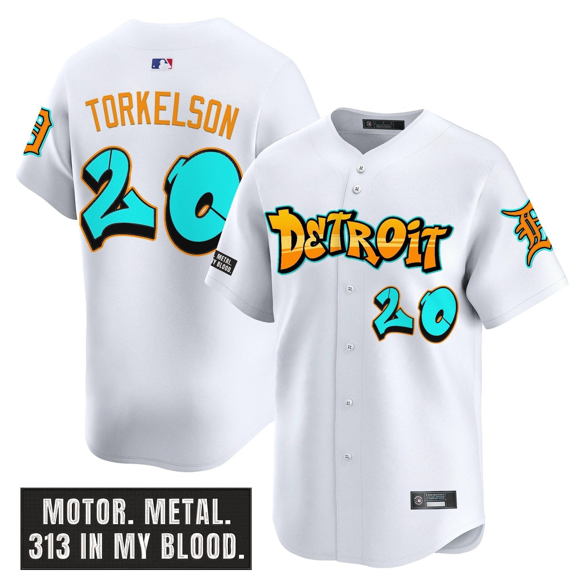 DET 'Graffiti Motor City Edition' Vapor Premier Limited Jersey - All Stitched by Digigearus