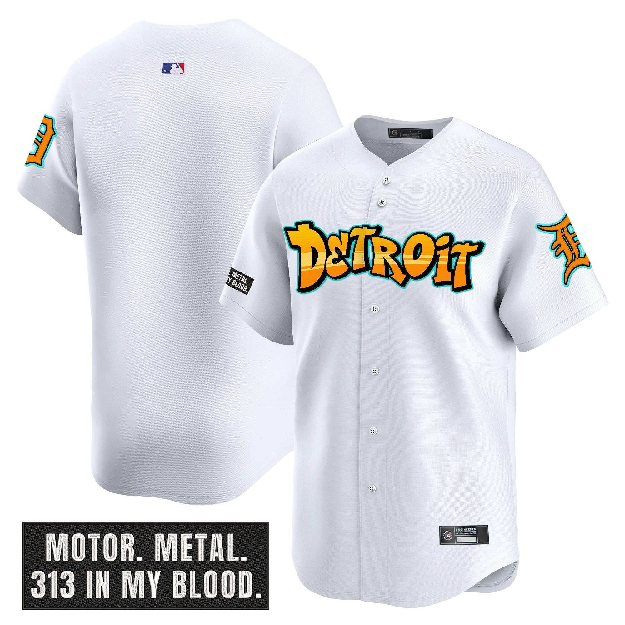 DET 'Graffiti Motor City Edition' Vapor Premier Limited Jersey - All Stitched by Digigearus