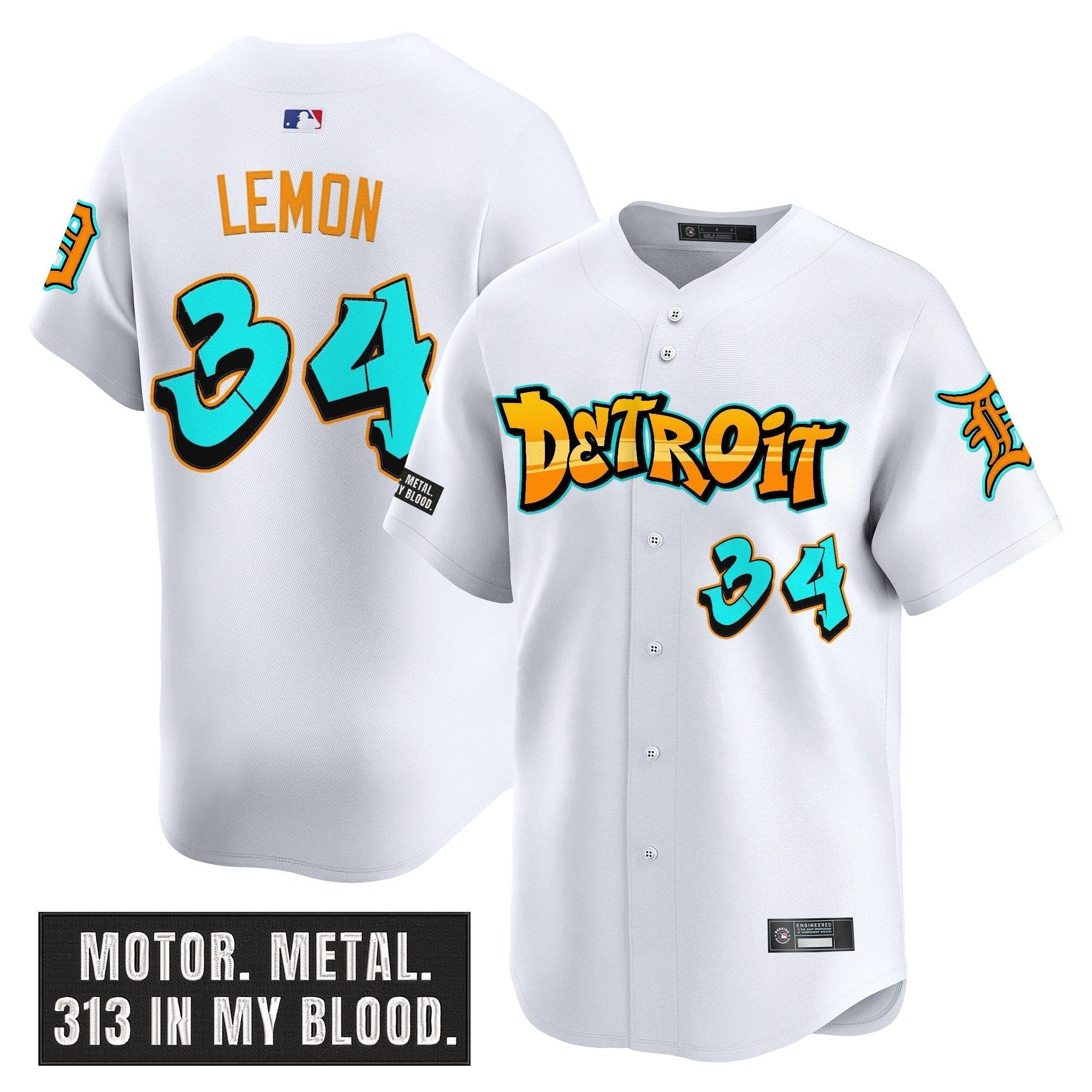 DET 'Graffiti Motor City Edition' Vapor Premier Limited Jersey - All Stitched by Digigearus