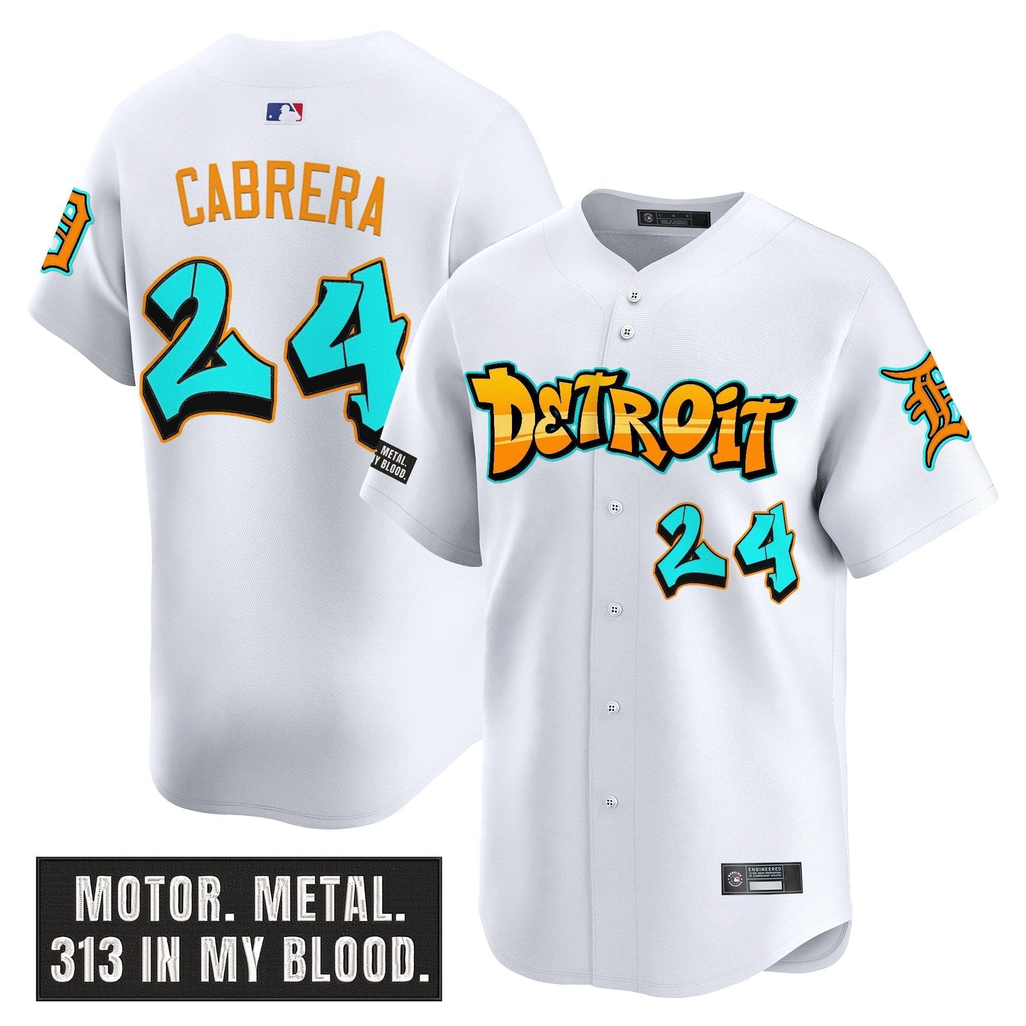 DET 'Graffiti Motor City Edition' Vapor Premier Limited Jersey - All Stitched by Digigearus