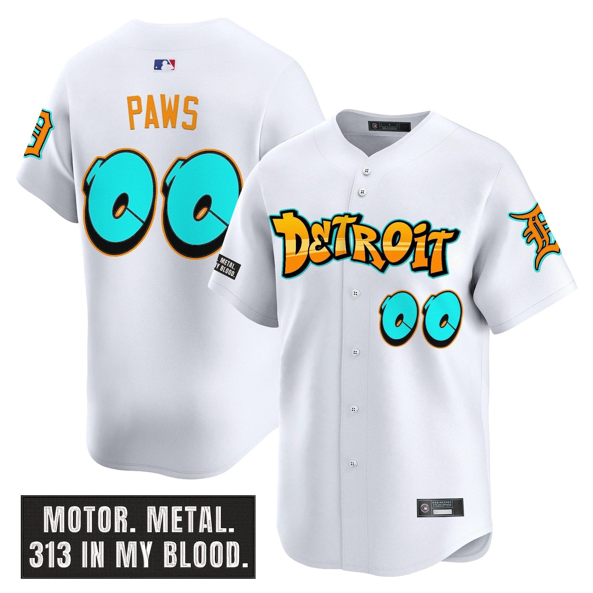 DET 'Graffiti Motor City Edition' Vapor Premier Limited Jersey - All Stitched by Digigearus
