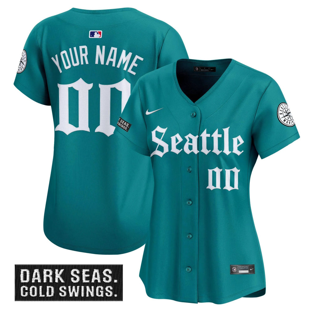 Seattle Mariners 'Deep Sea Gothic Edition' Vapor Premier Limited Custom Jersey - All Stitched by Seattle Mariners