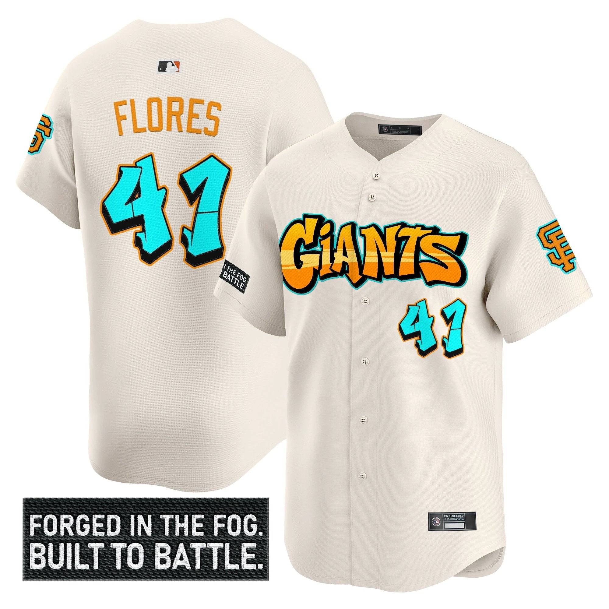 SF 'Graffiti Fog City Drop' Vapor Premier Limited Jersey - All Stitched by San Francisco Giants