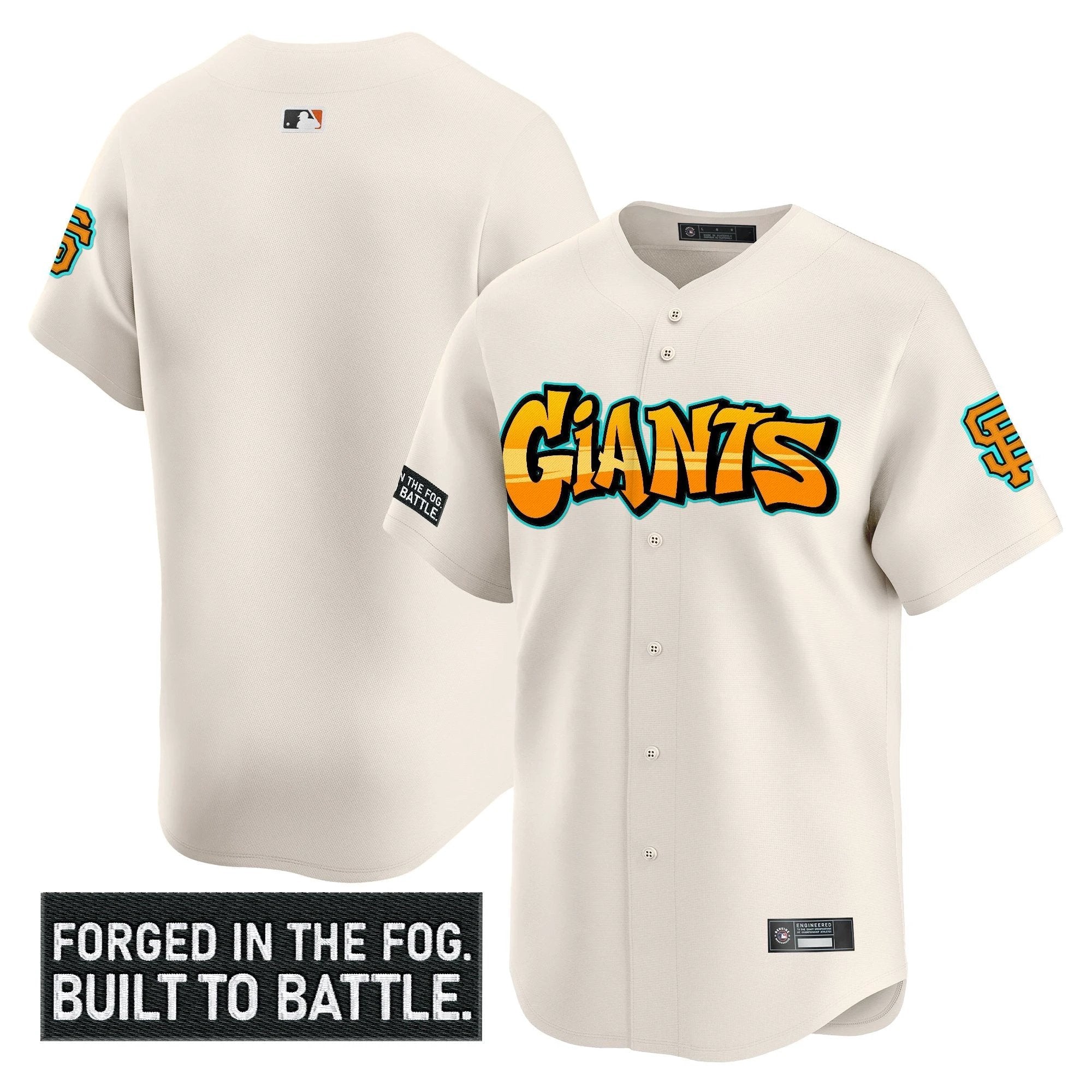 SF 'Graffiti Fog City Drop' Vapor Premier Limited Jersey - All Stitched by San Francisco Giants