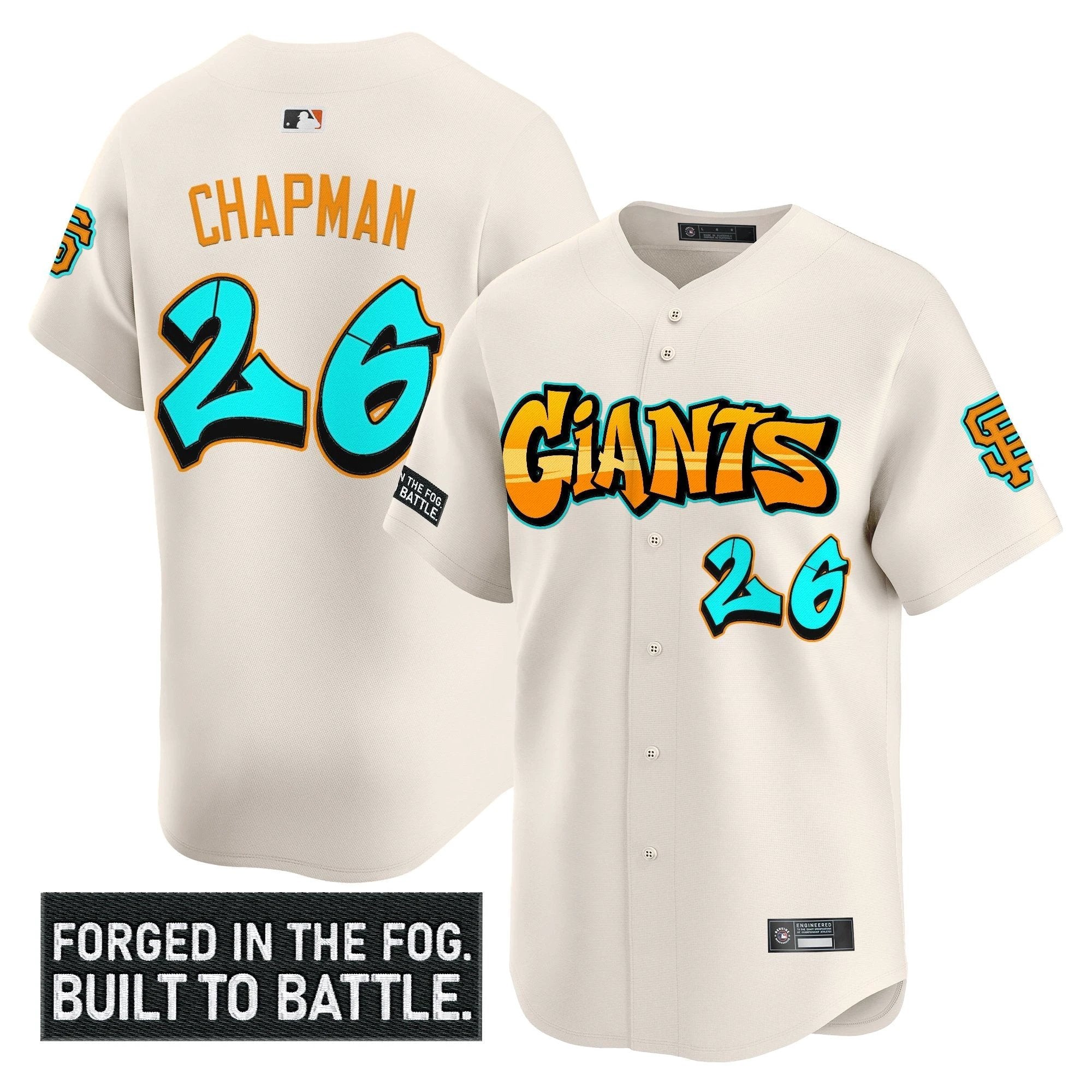 SF 'Graffiti Fog City Drop' Vapor Premier Limited Jersey - All Stitched by San Francisco Giants