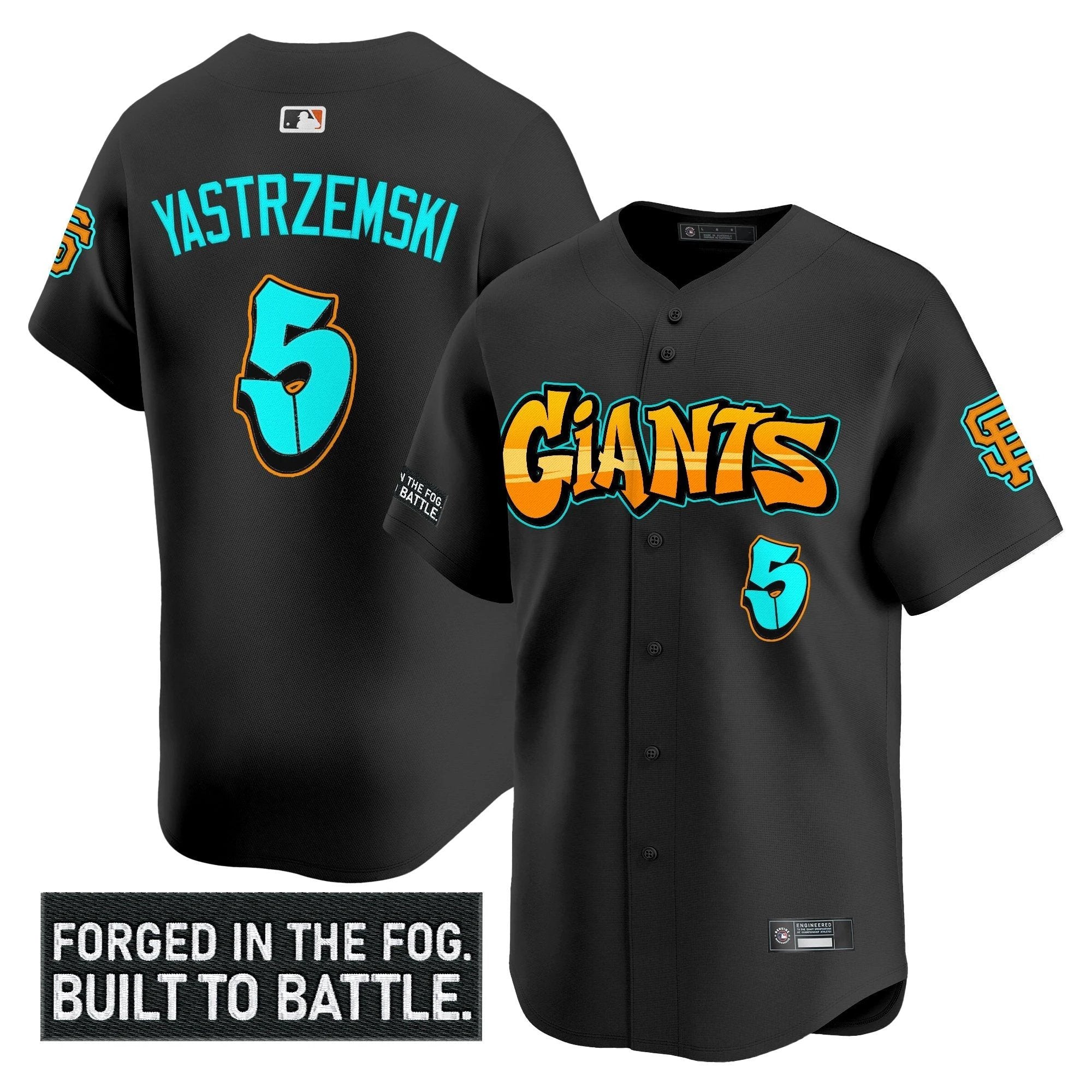 SF 'Graffiti Fog City Drop' Vapor Premier Limited Jersey - All Stitched by San Francisco Giants