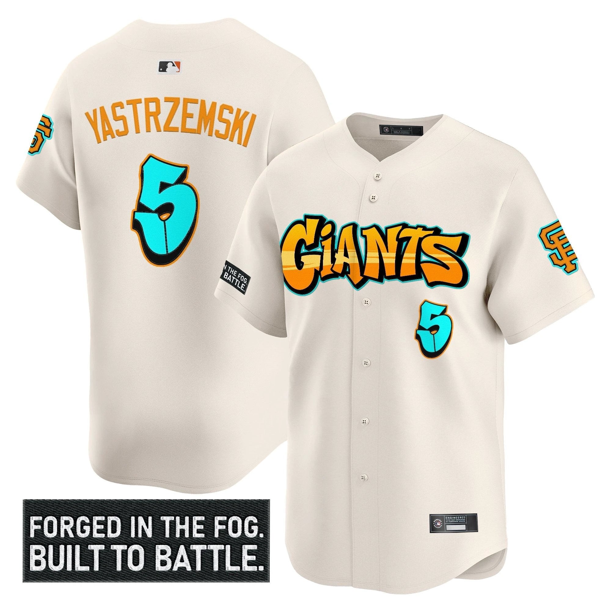 SF 'Graffiti Fog City Drop' Vapor Premier Limited Jersey - All Stitched by San Francisco Giants
